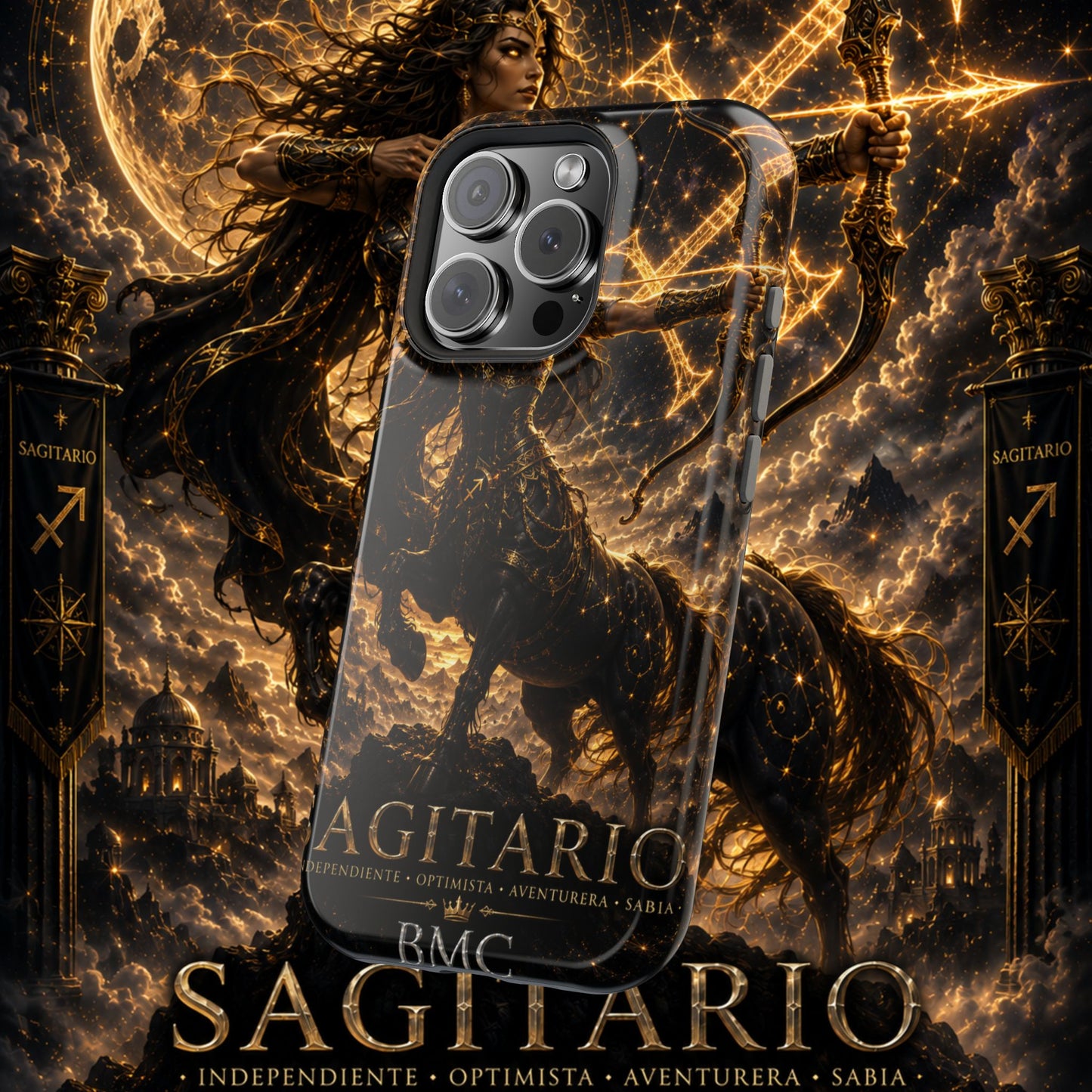 "Funda Magnética Reforzada Sagitario M– La Cazadora del Horizonte"