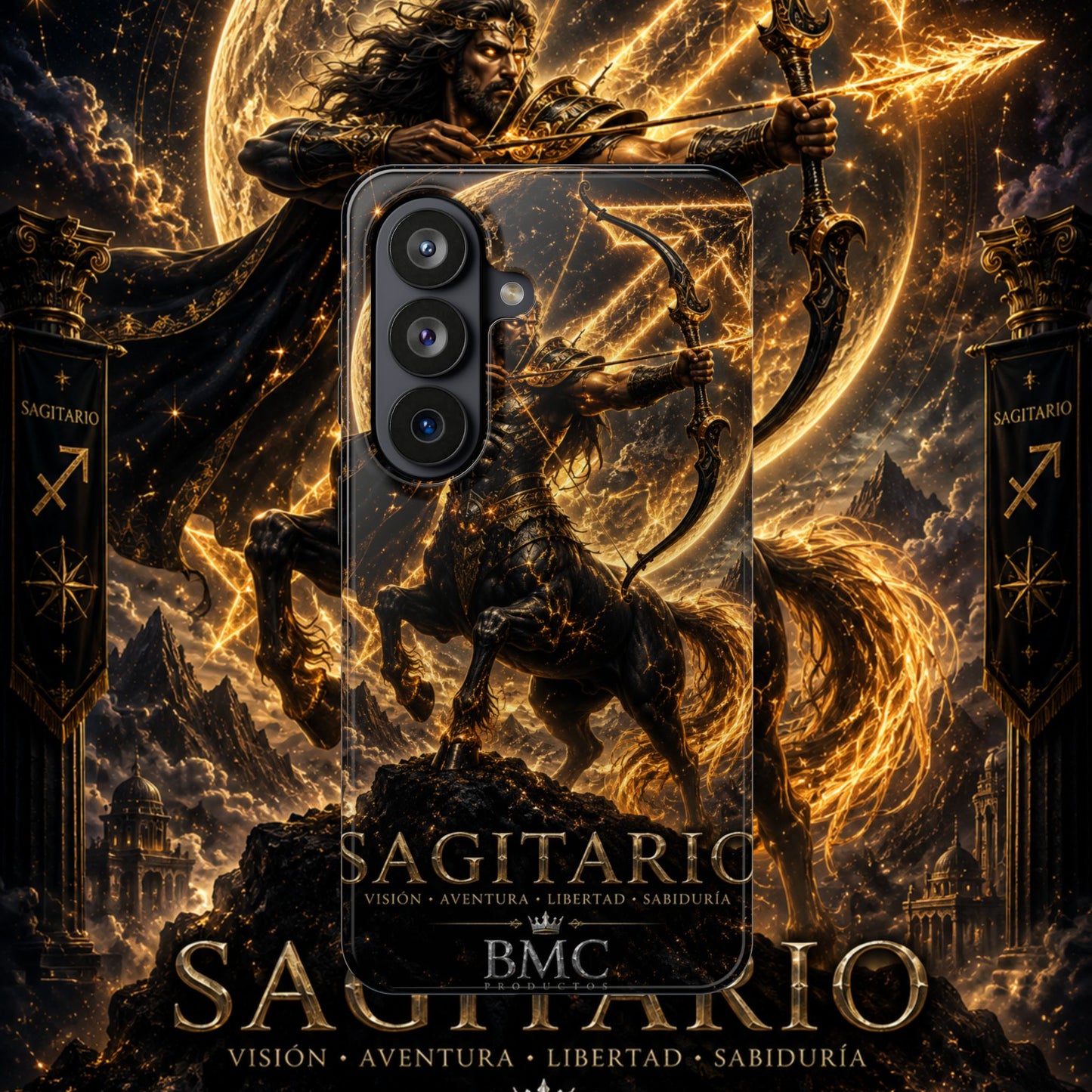 "Funda Magnética Reforzada Sagitario – El Cazador del Horizonte"
