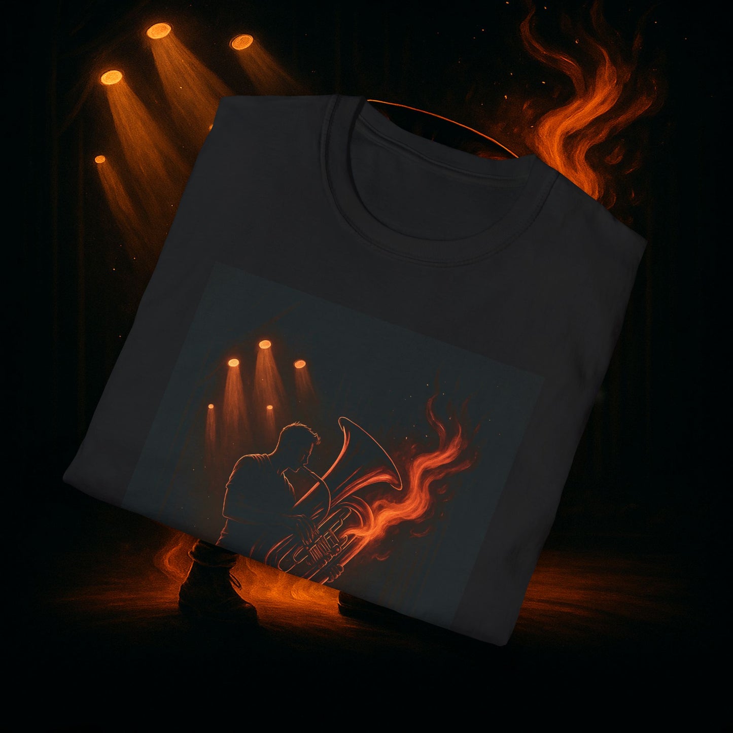 "Camiseta Tuba 🎺🔥 Cuando el alma suena, todo arde.”