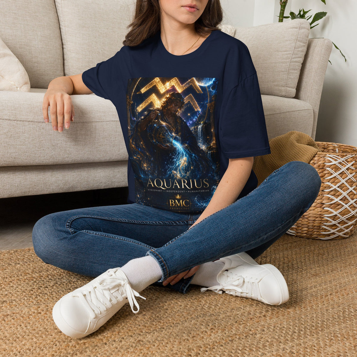 "Camiseta ♒ ACUARIO – El Visionario del Cielo y el Agua"