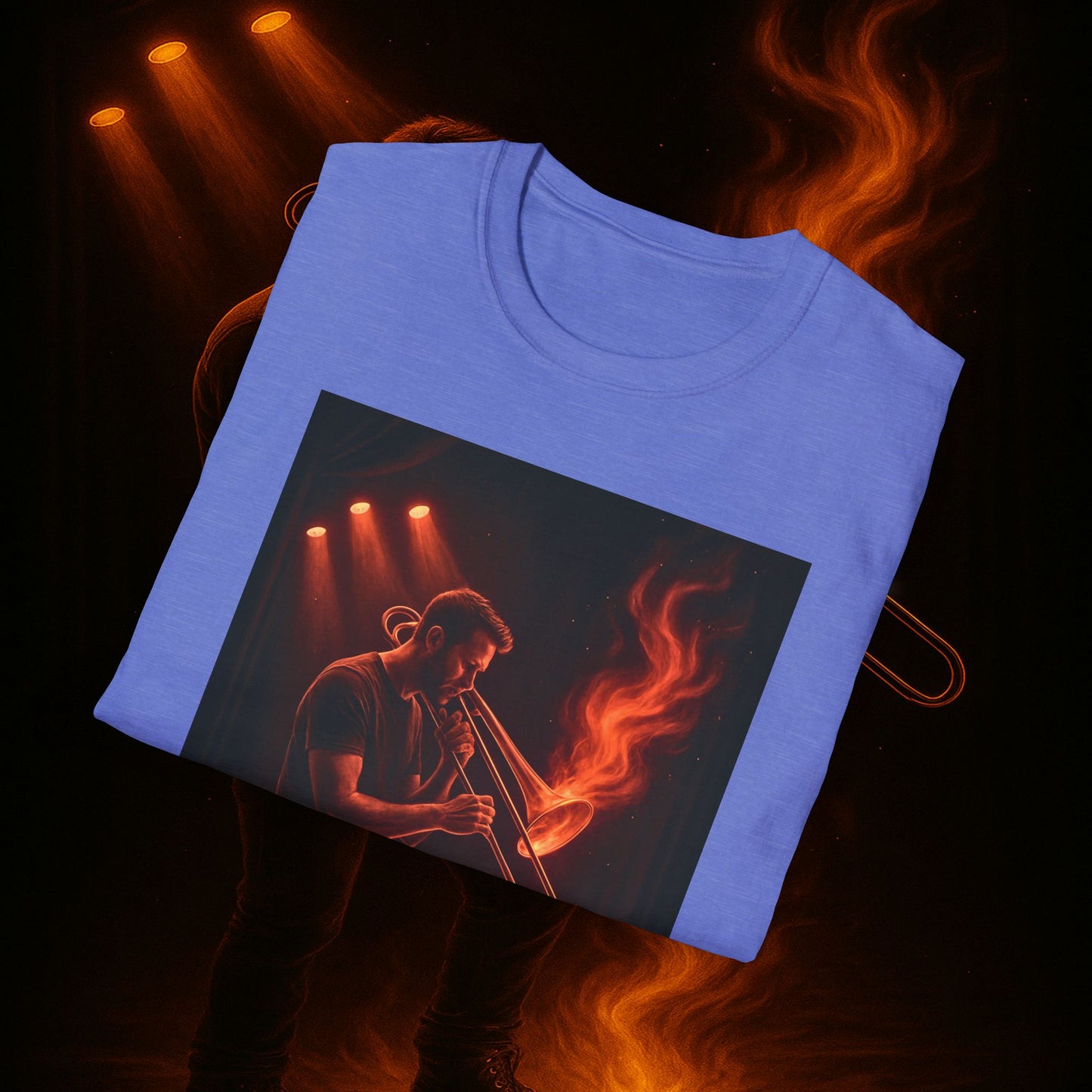 "Camiseta Trombón 🎷🔥No todos los fuegos hacen ruido… algunos tocan el alma.” 🔥🎷