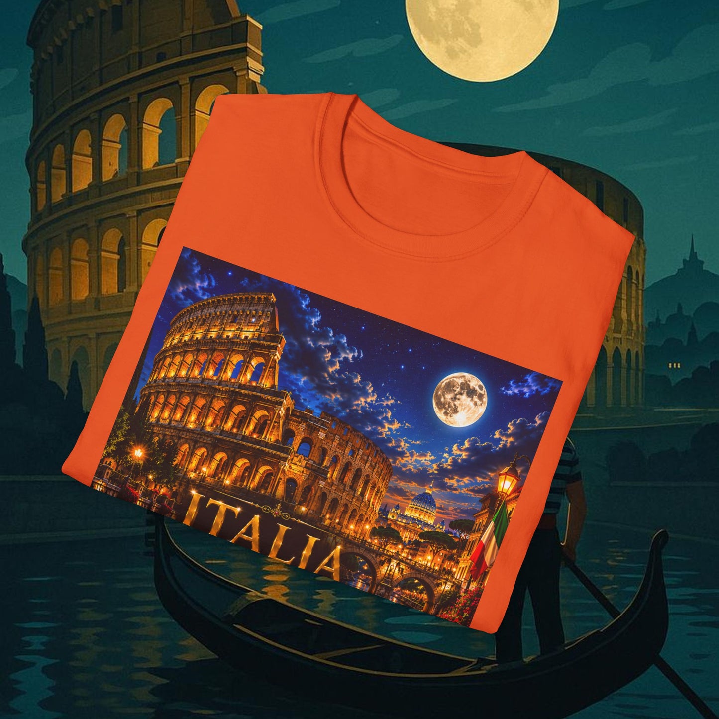 "Camiseta  Italia: Arte, Pasión y Sabores Eternos 🎨🍝🏛️"