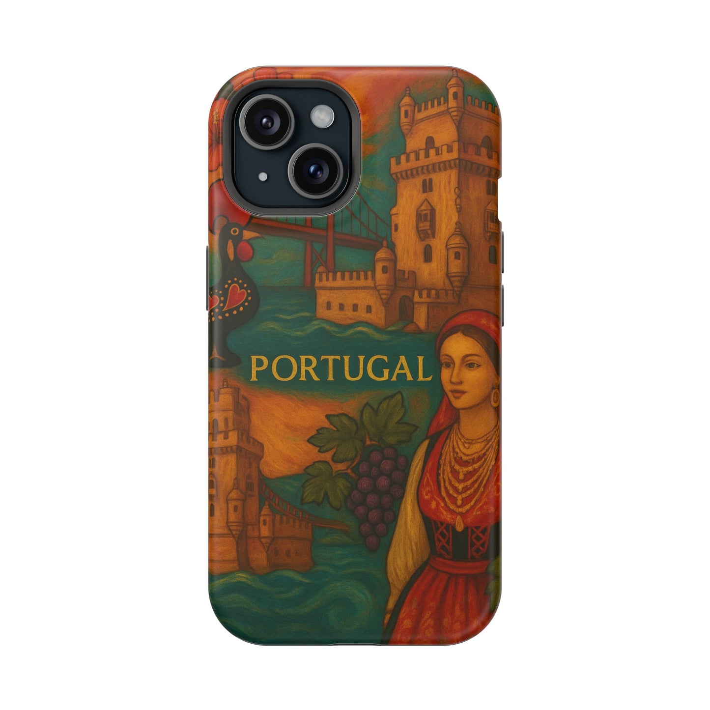 "Funda Magnética Reforzada Magnética Reforzada Portugal: Encanto Atlántico, Fados y Azulejos 🌊🎶🧿"