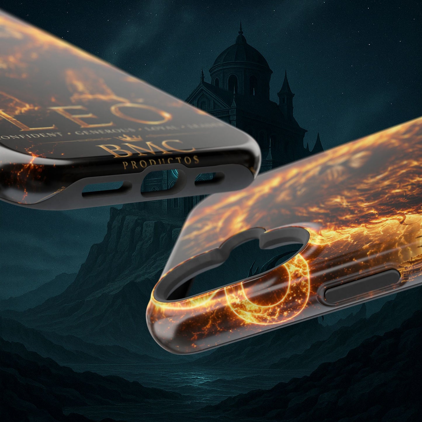 "Funda Magnética Reforzada ♌ Leo — Soberano del fuego eterno"