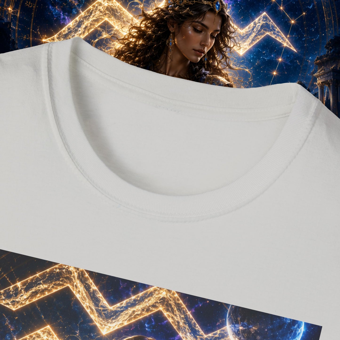 "Camiseta ♒ ACUARIO M– La Visionaria del Cielo y el Agua"