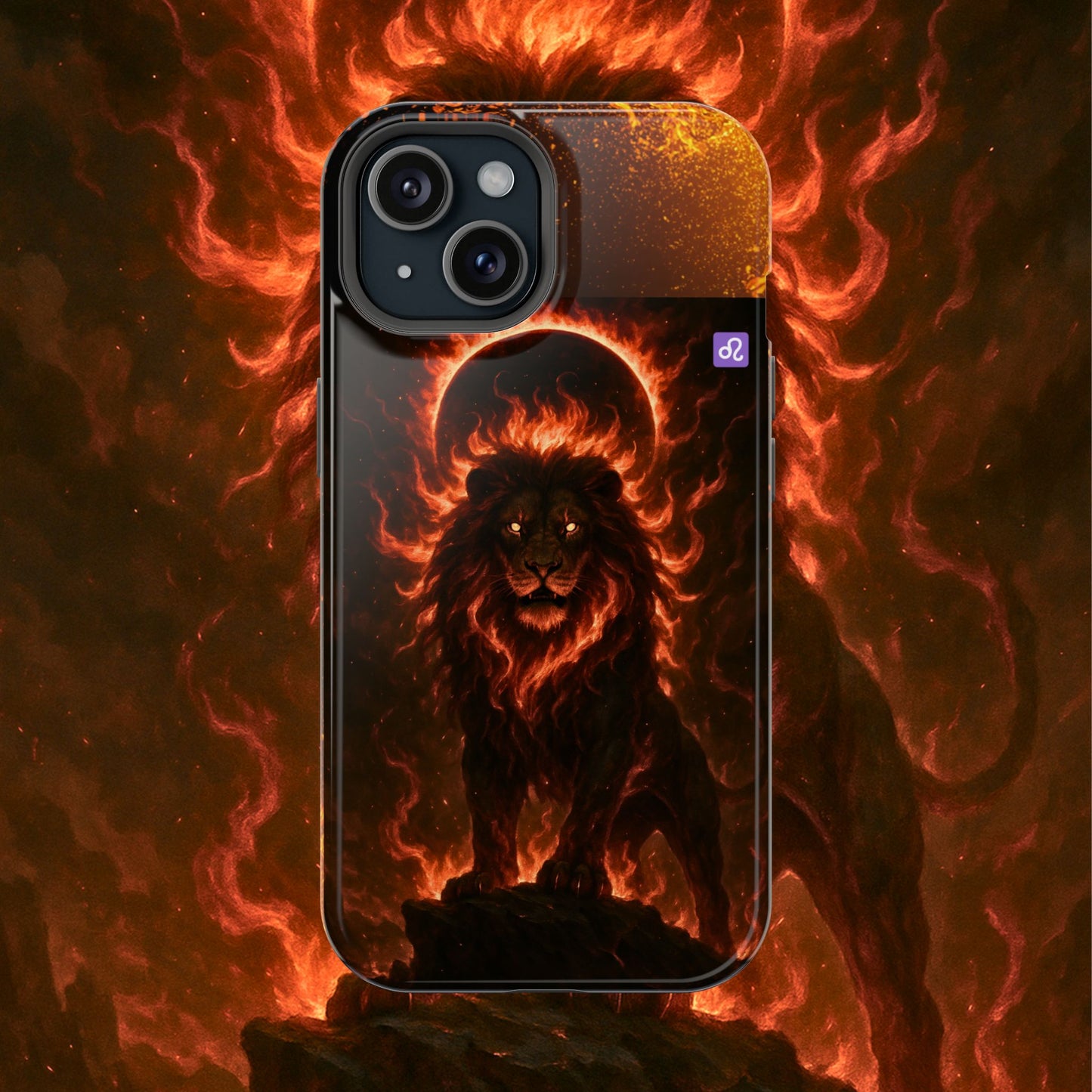 "Funda Magnética Reforzada ♌ Leo — Soberano del fuego eterno"
