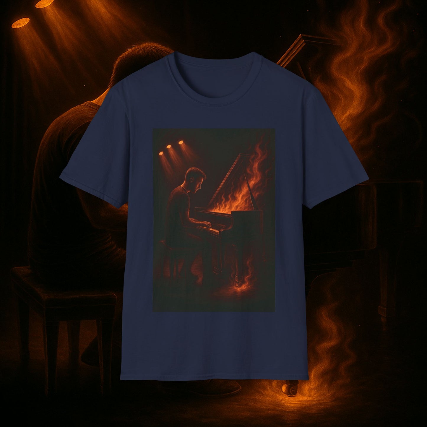 "Camiseta piano 🎹🔥Cuando las manos arden… el alma canta.” 🔥🎹