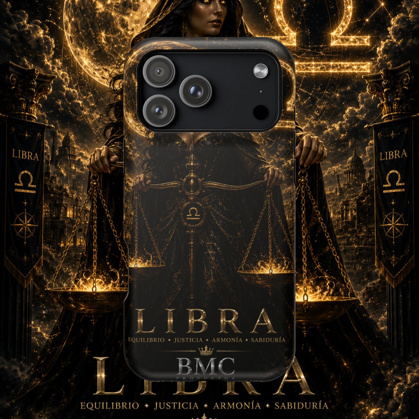 "Funda Magnética Reforzada libra– La Guardiana del Equilibrio"