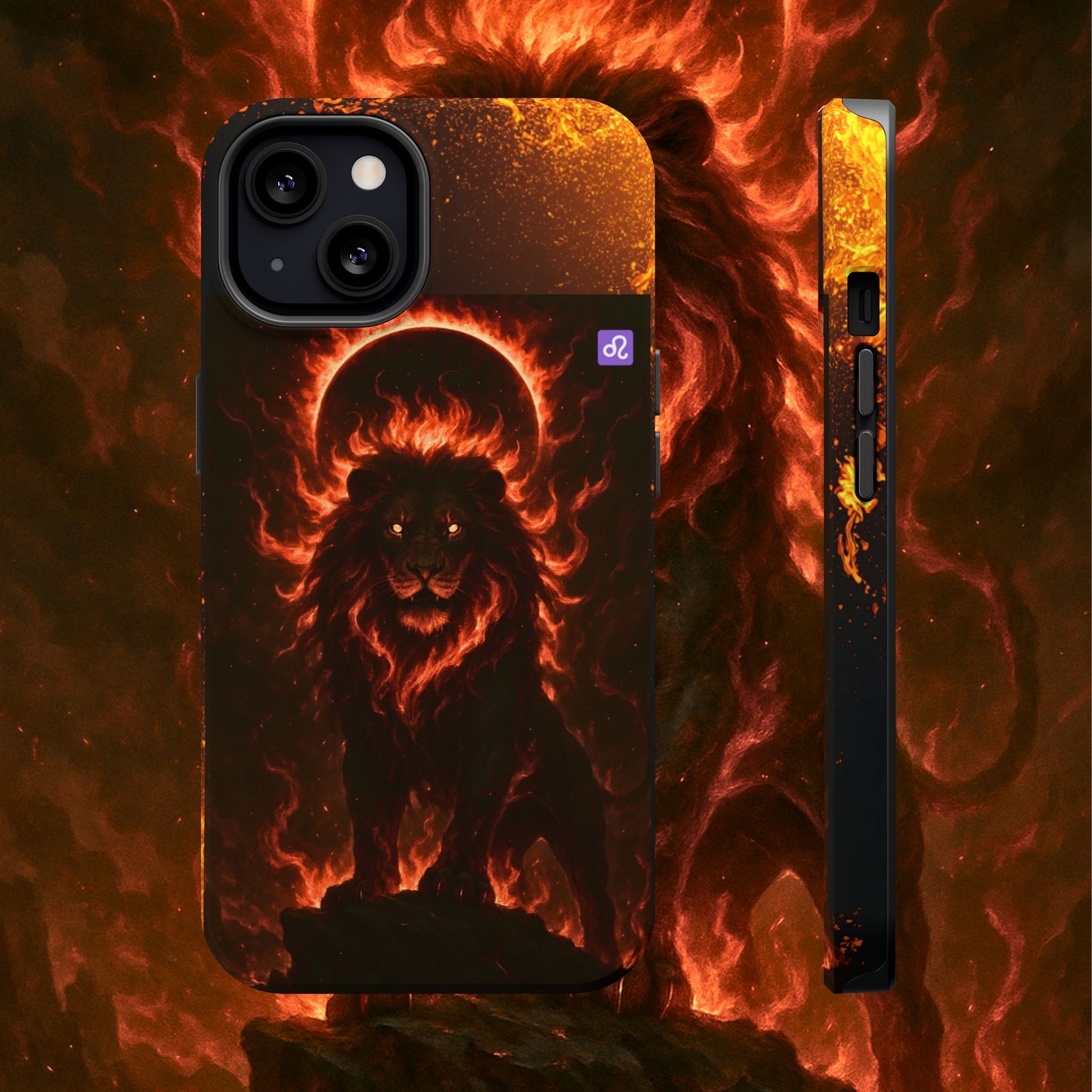 "Funda Magnética Reforzada ♌ Leo — Soberano del fuego eterno"
