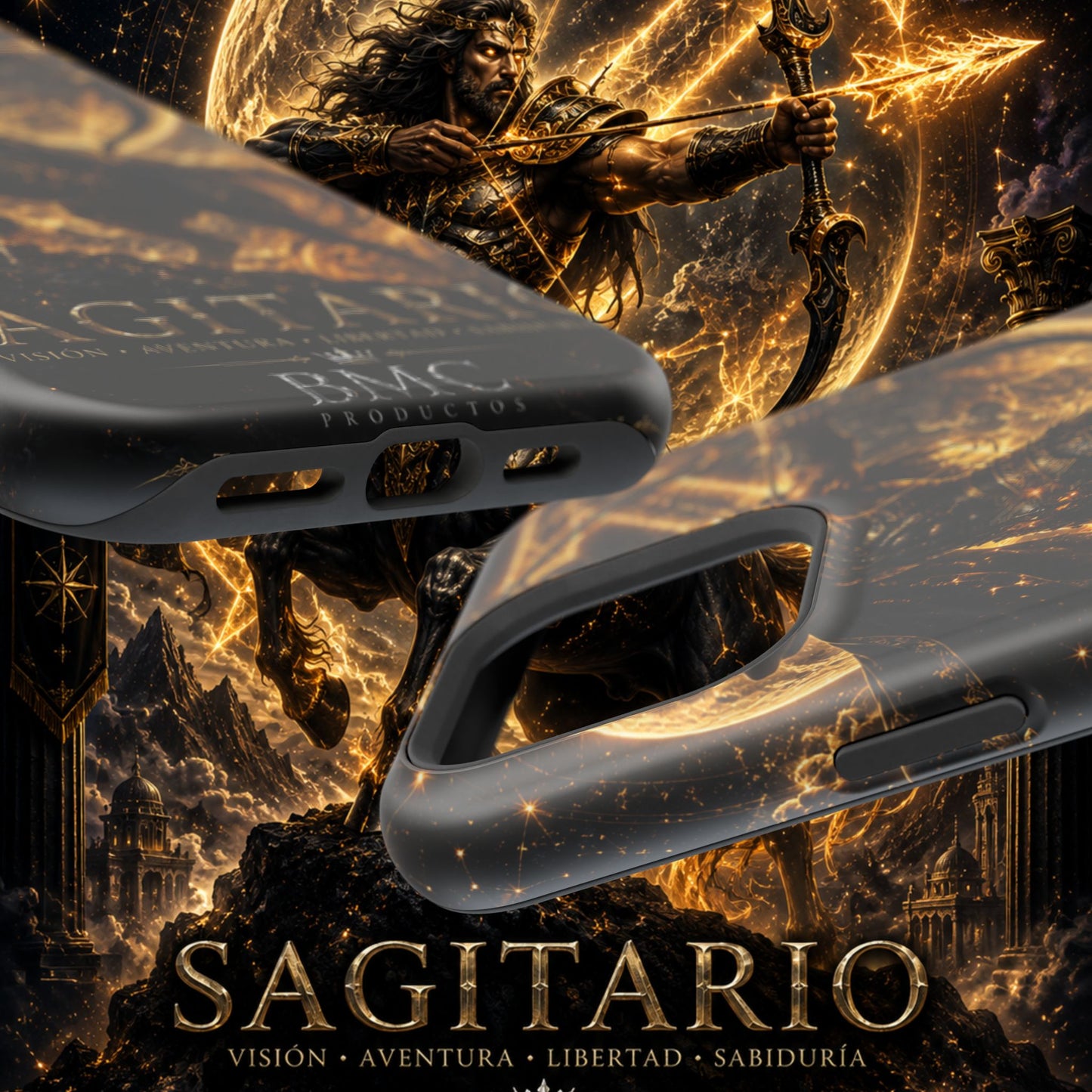 "Funda Magnética Reforzada Sagitario – El Cazador del Horizonte"