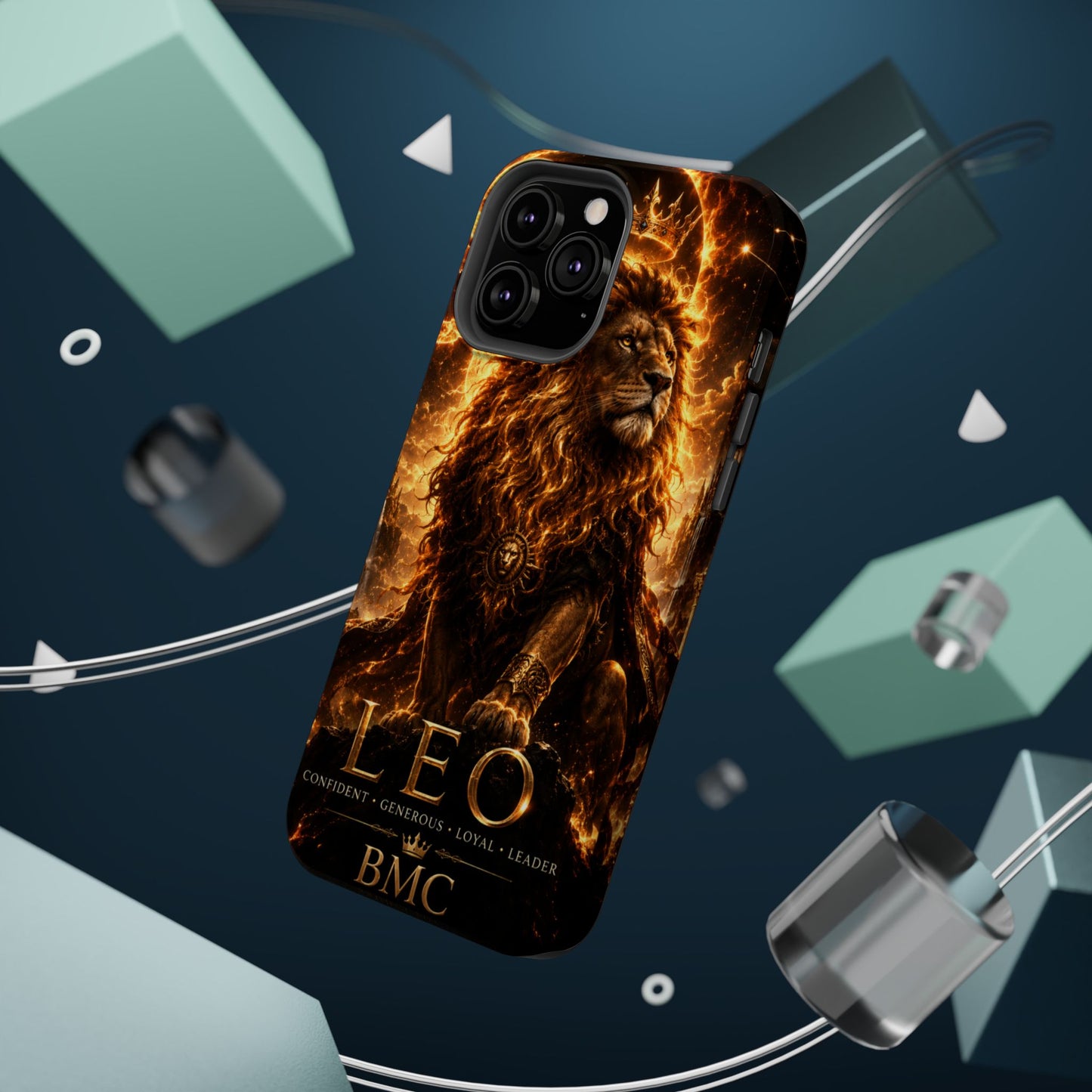 "Funda Magnética Reforzada ♌ Leo — Soberano del fuego eterno"