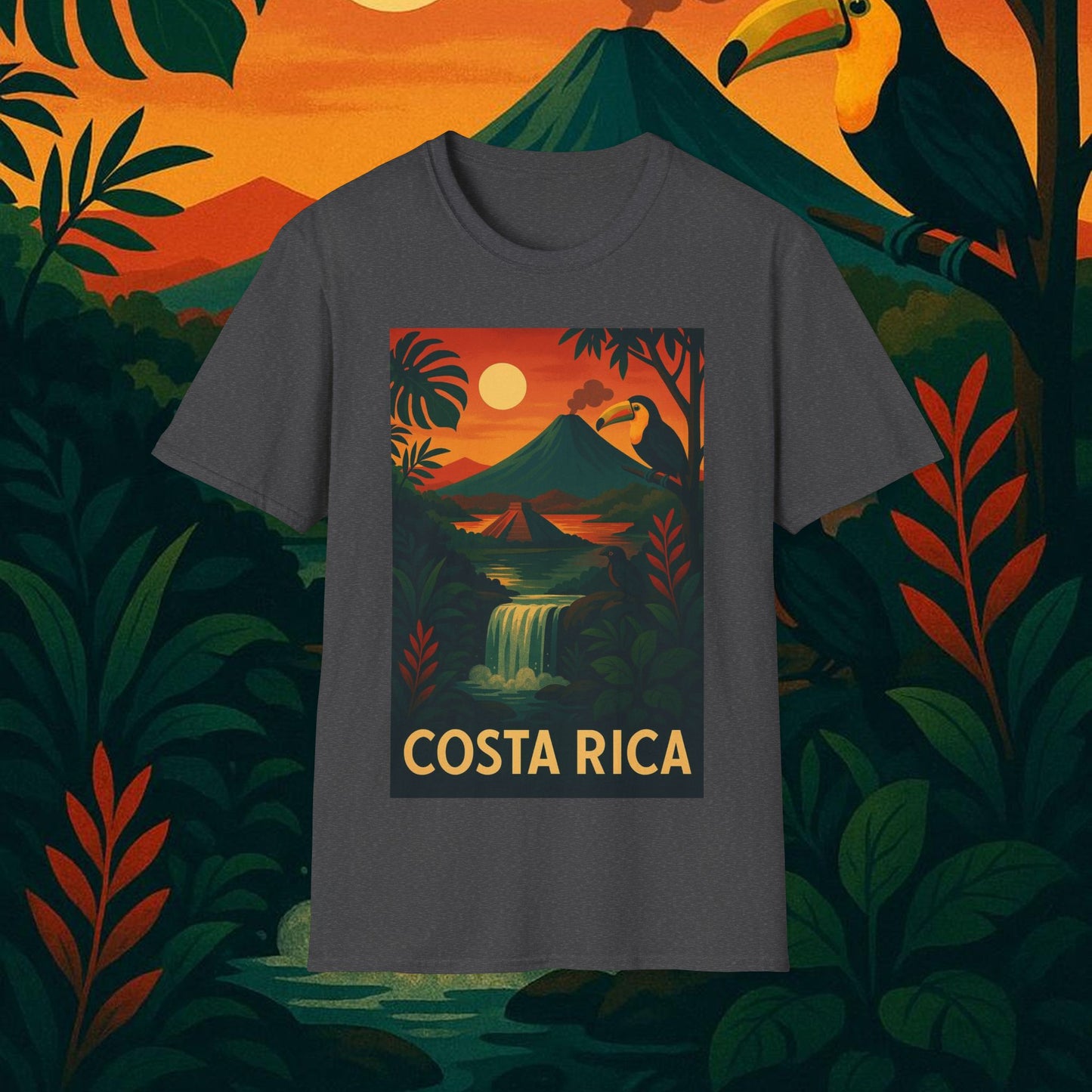 "Camiseta   Costa Rica: Pura Vida entre Volcanes y Selvas 🌋🌴🦜"