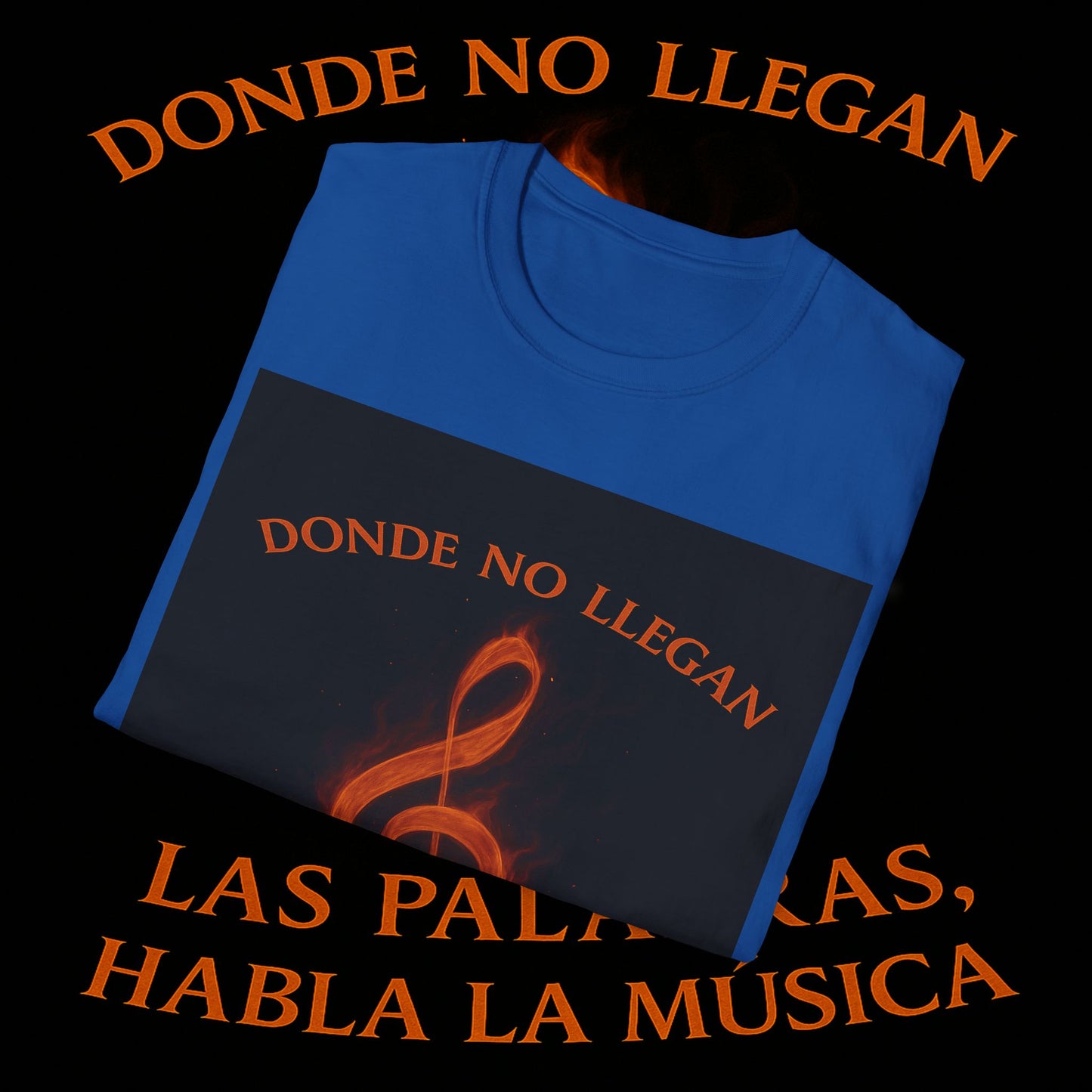 "Camiseta clave de sol 🎼🔥 “Donde nace una nota… nace una llama.” 🔥🎼