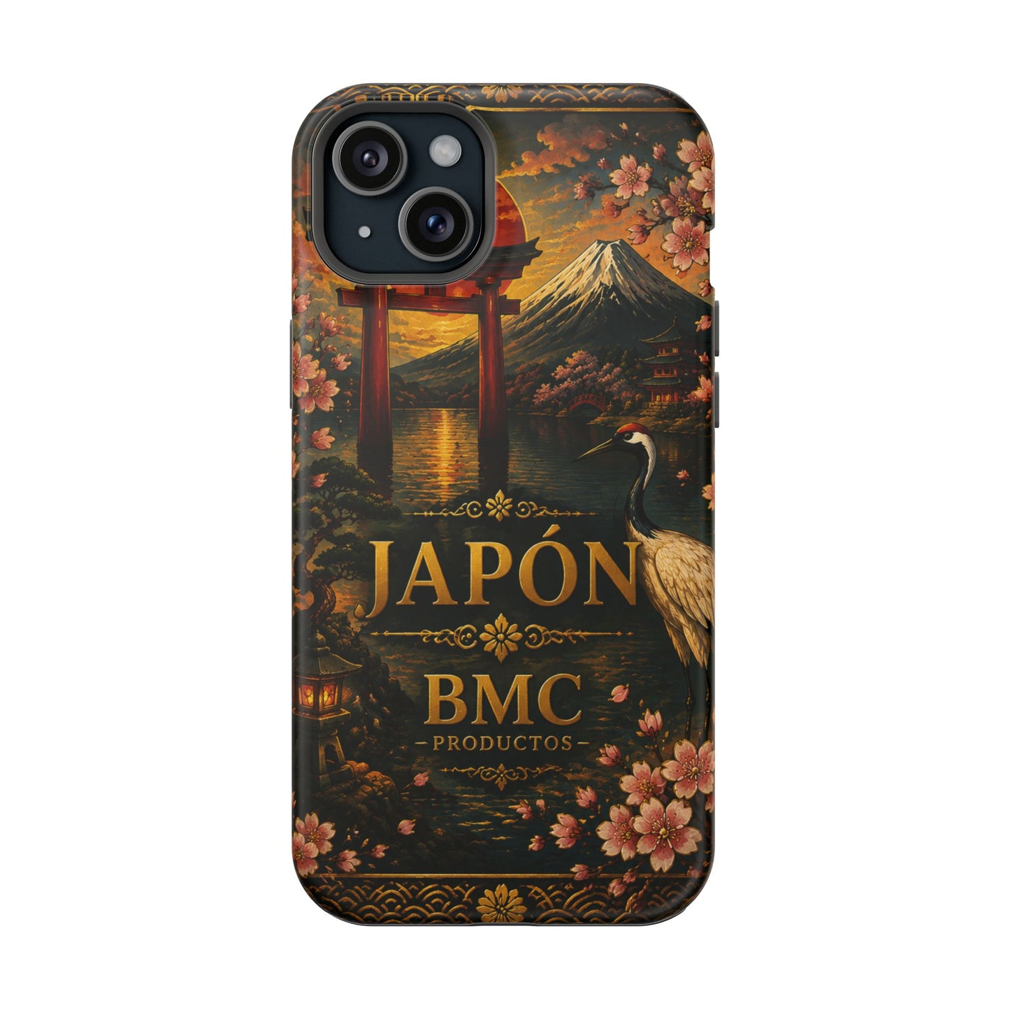 "Funda Magnética Reforzada Japón: Tradición entre Cerezos y Montañas 🌸⛩️🗻"