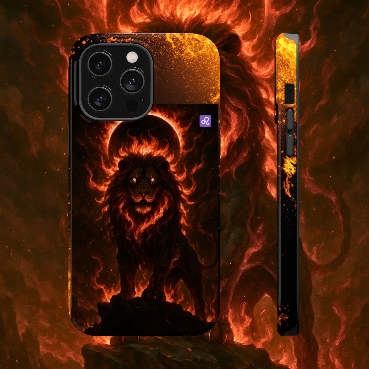 "Funda Magnética Reforzada ♌ Leo — Soberano del fuego eterno"