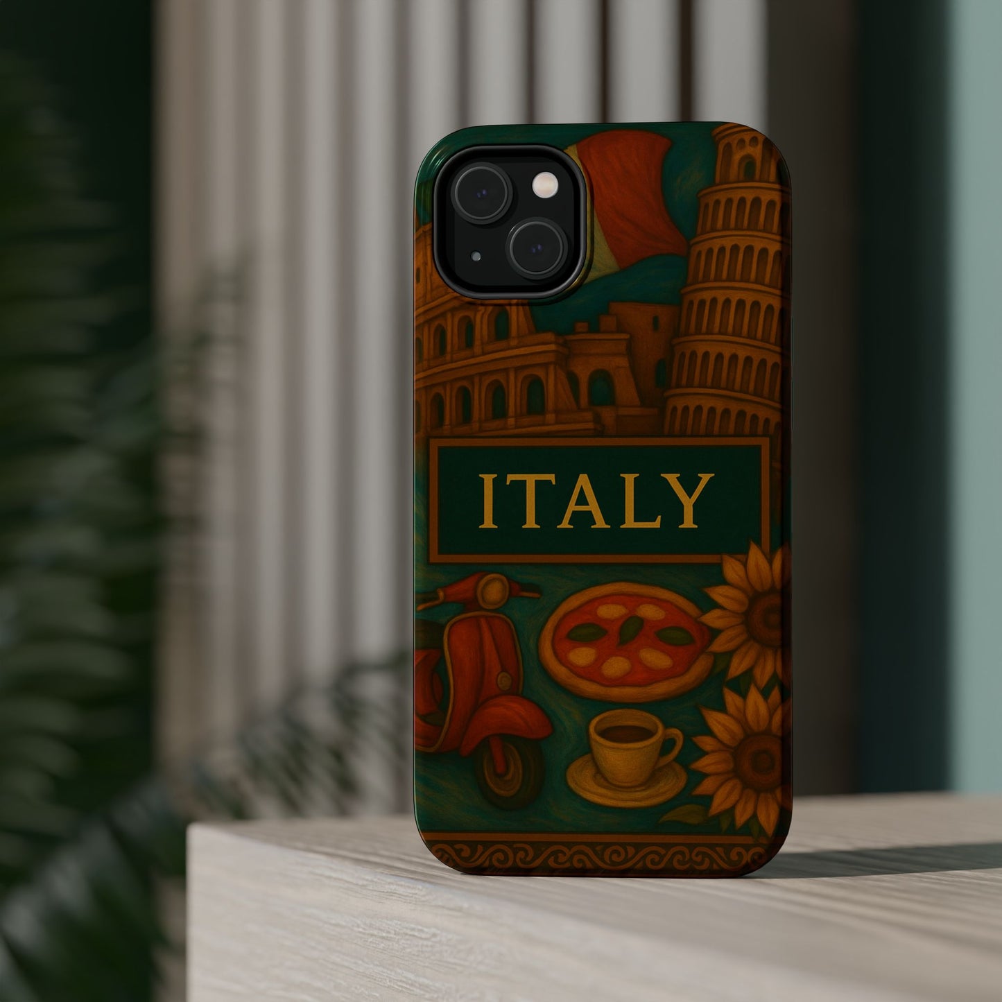 "Funda Magnética Reforzada Magnética Reforzada Italia: Arte, Pasión y Sabores Eternos 🎨🍝🏛️"