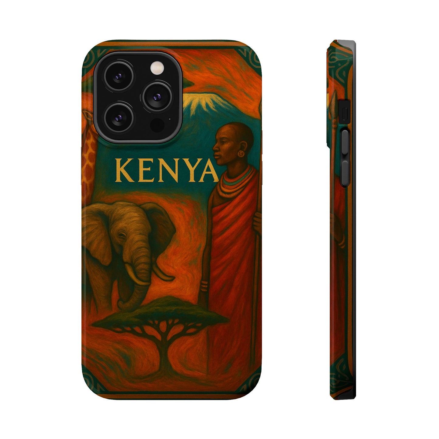 "Funda Magnética Reforzada Magnética Reforzada Kenia: Aventura Salvaje y Tierra de Horizontes Infinitos 🦁🌄🏕️"