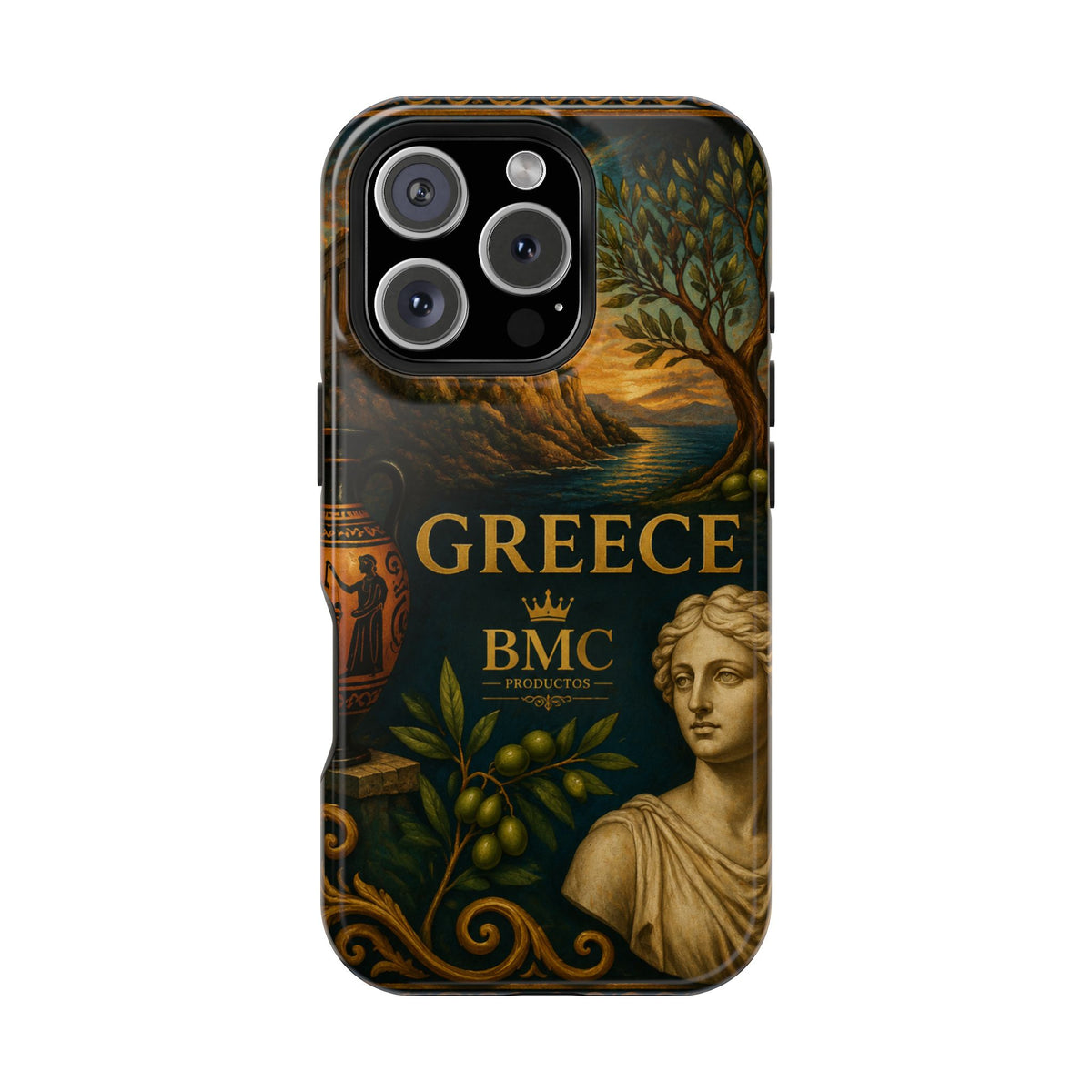 "Funda Magnética Reforzada Magnética Reforzada Grecia: Cuna de Dioses, Maravillas y Filosofía 🌊🏛️⚡"
