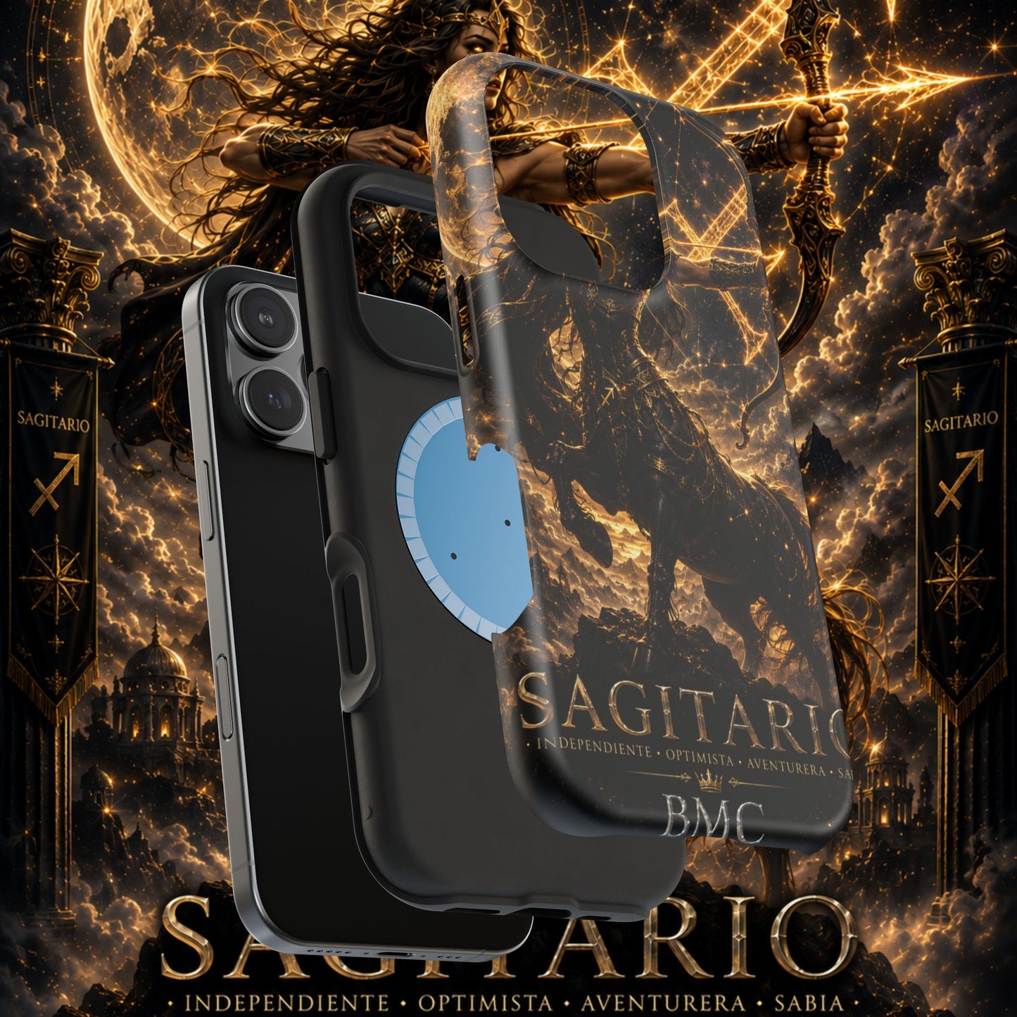 "Funda Magnética Reforzada Sagitario M– La Cazadora del Horizonte"