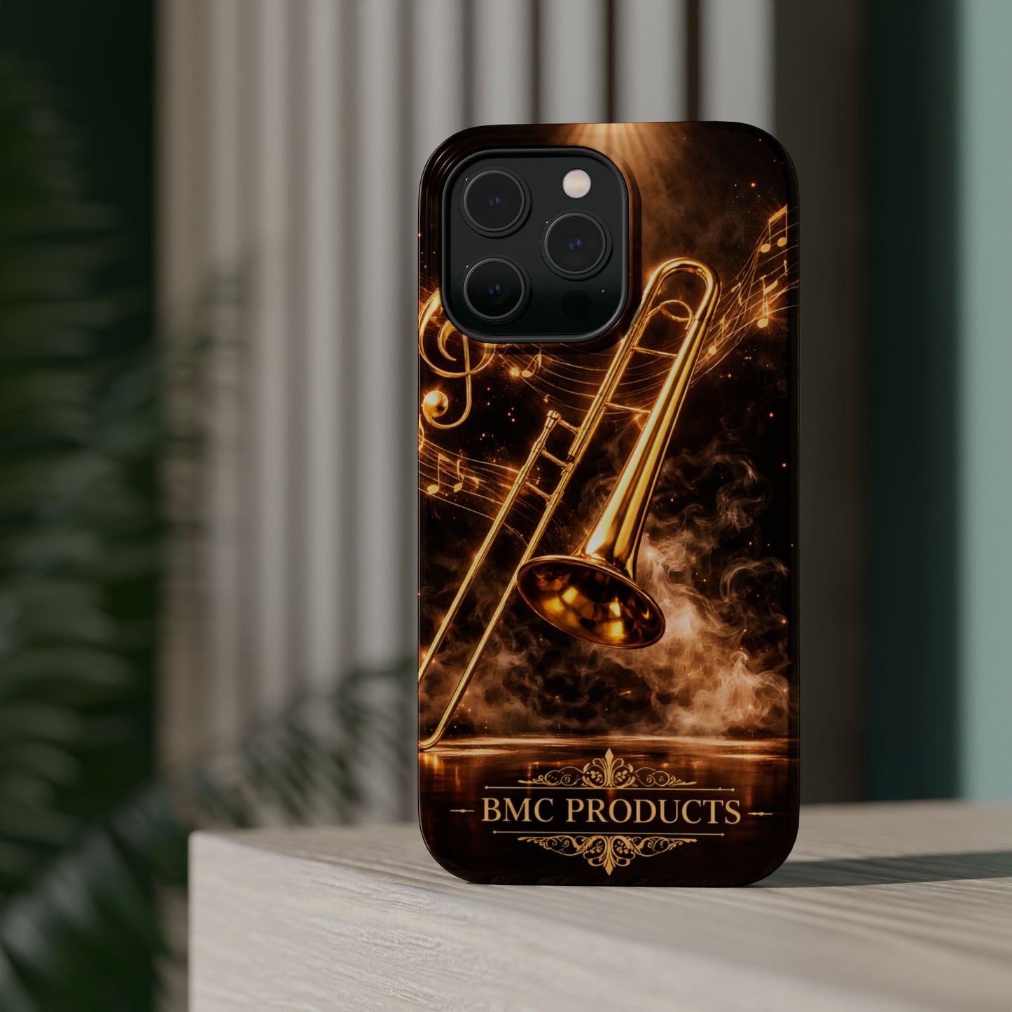 "Funda Magnética Reforzada Magnética Reforzada Trombón 🎷🔥No todos los fuegos hacen ruido… algunos tocan el alma.” 🔥🎷