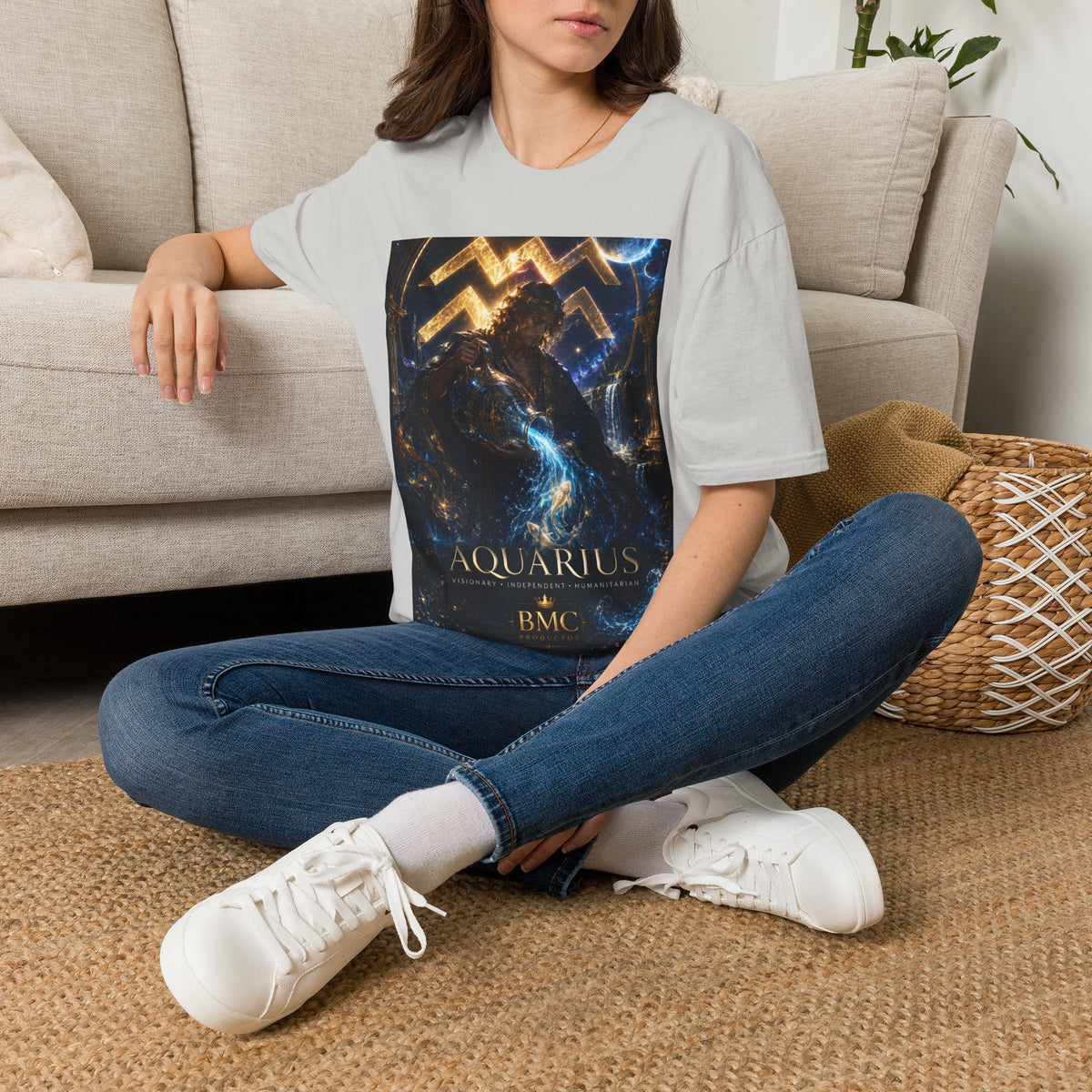 "Camiseta ♒ ACUARIO – El Visionario del Cielo y el Agua"
