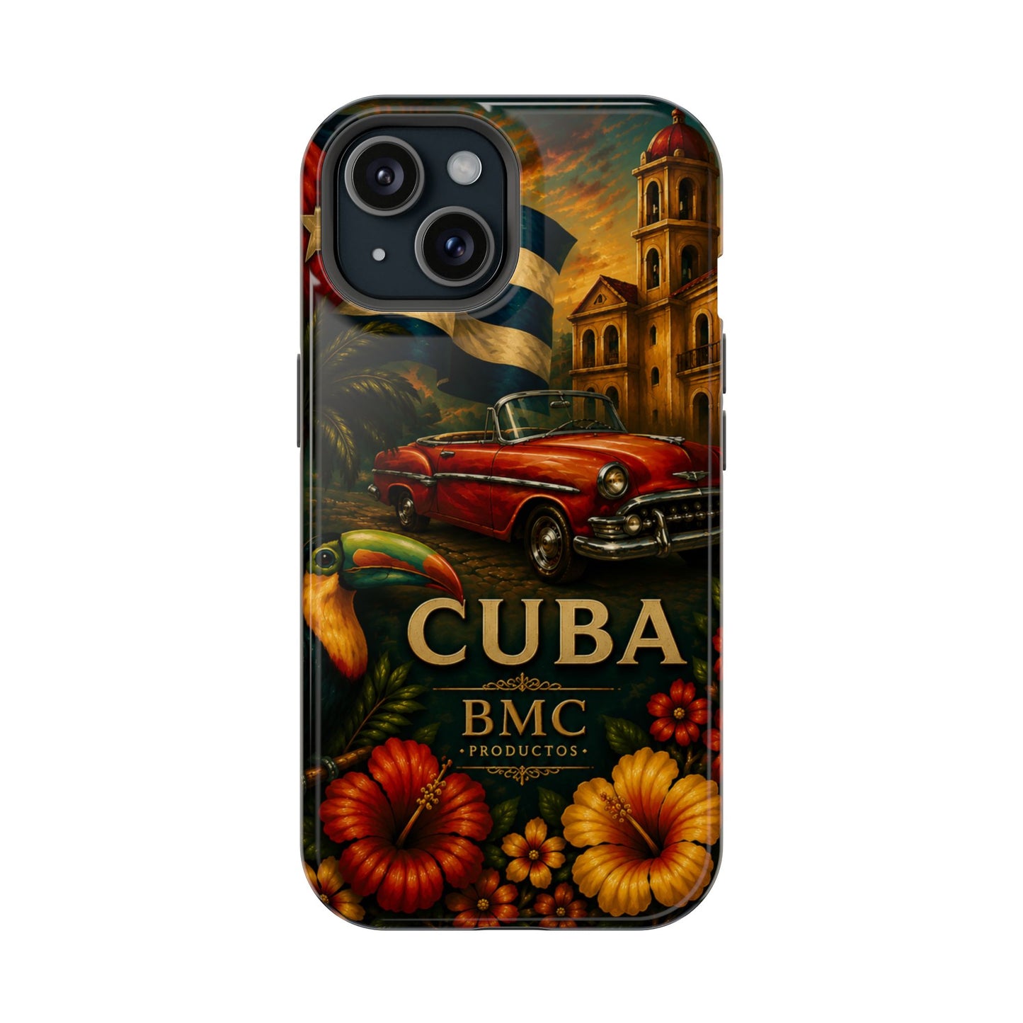 "Funda Magnética Reforzada Magnética Reforzada Cuba: Ritmo, Historia y Encanto Caribeño 🎺🚗🌴 "