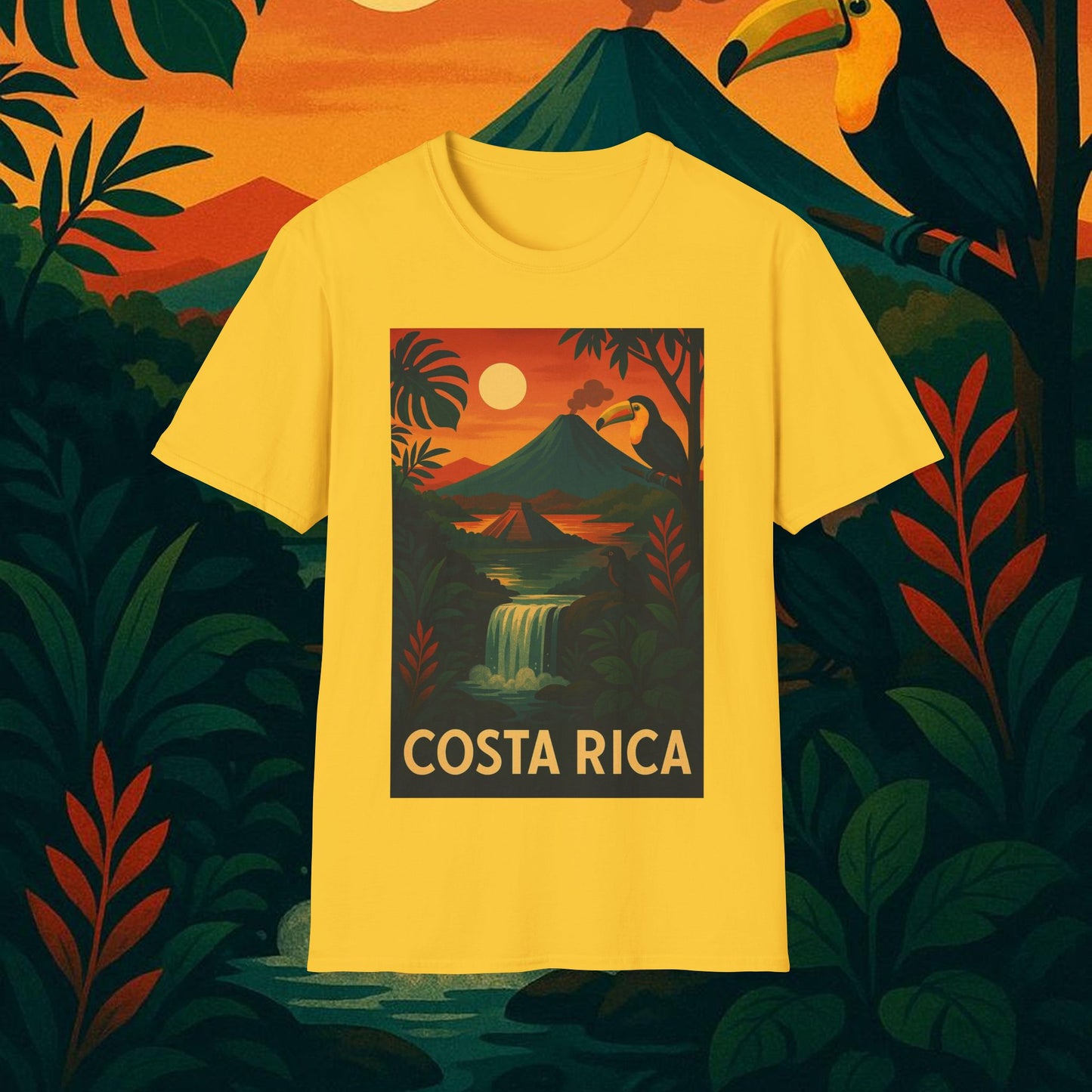 "Camiseta   Costa Rica: Pura Vida entre Volcanes y Selvas 🌋🌴🦜"