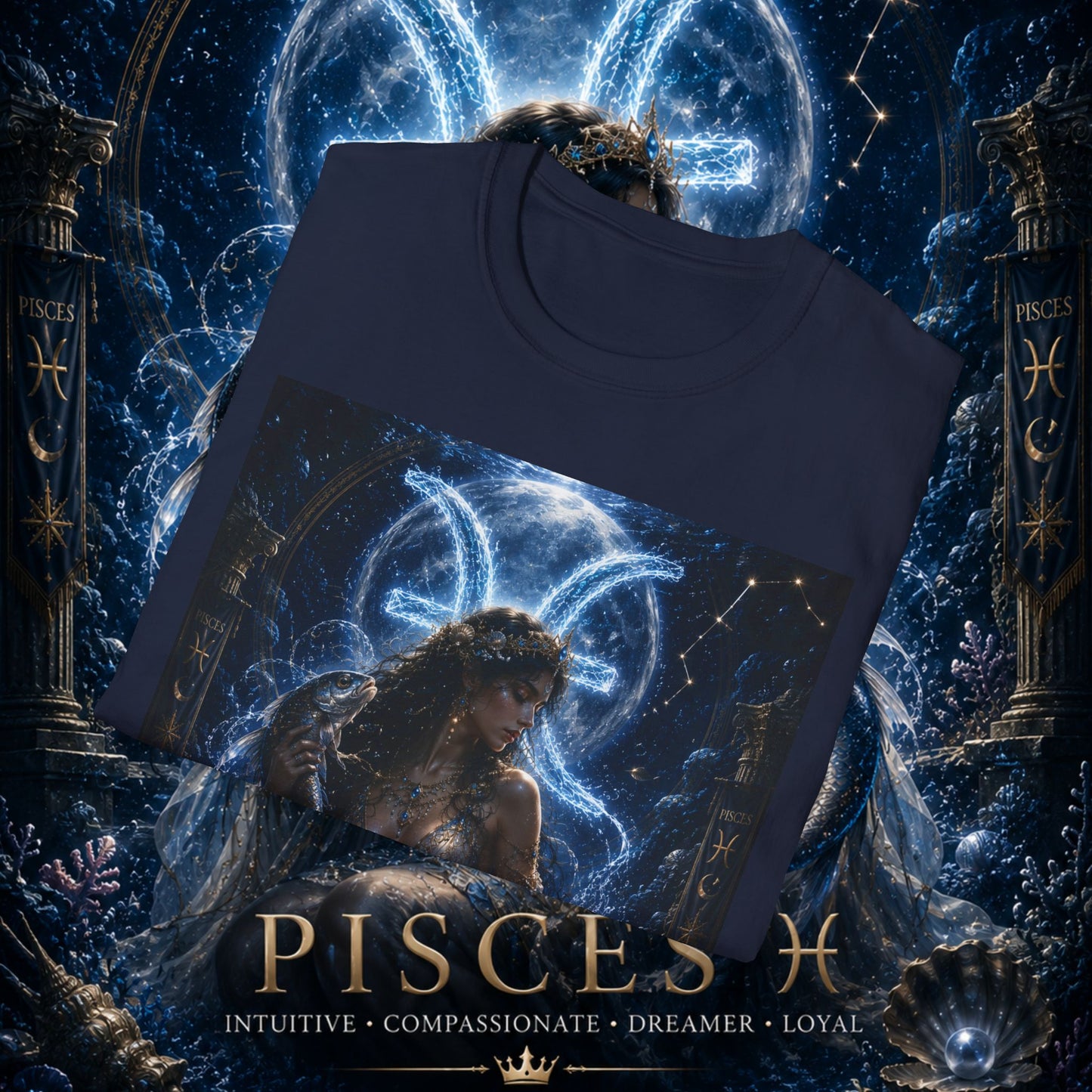 "Camiseta Piscis M — La Guardiana de las Profundidades"