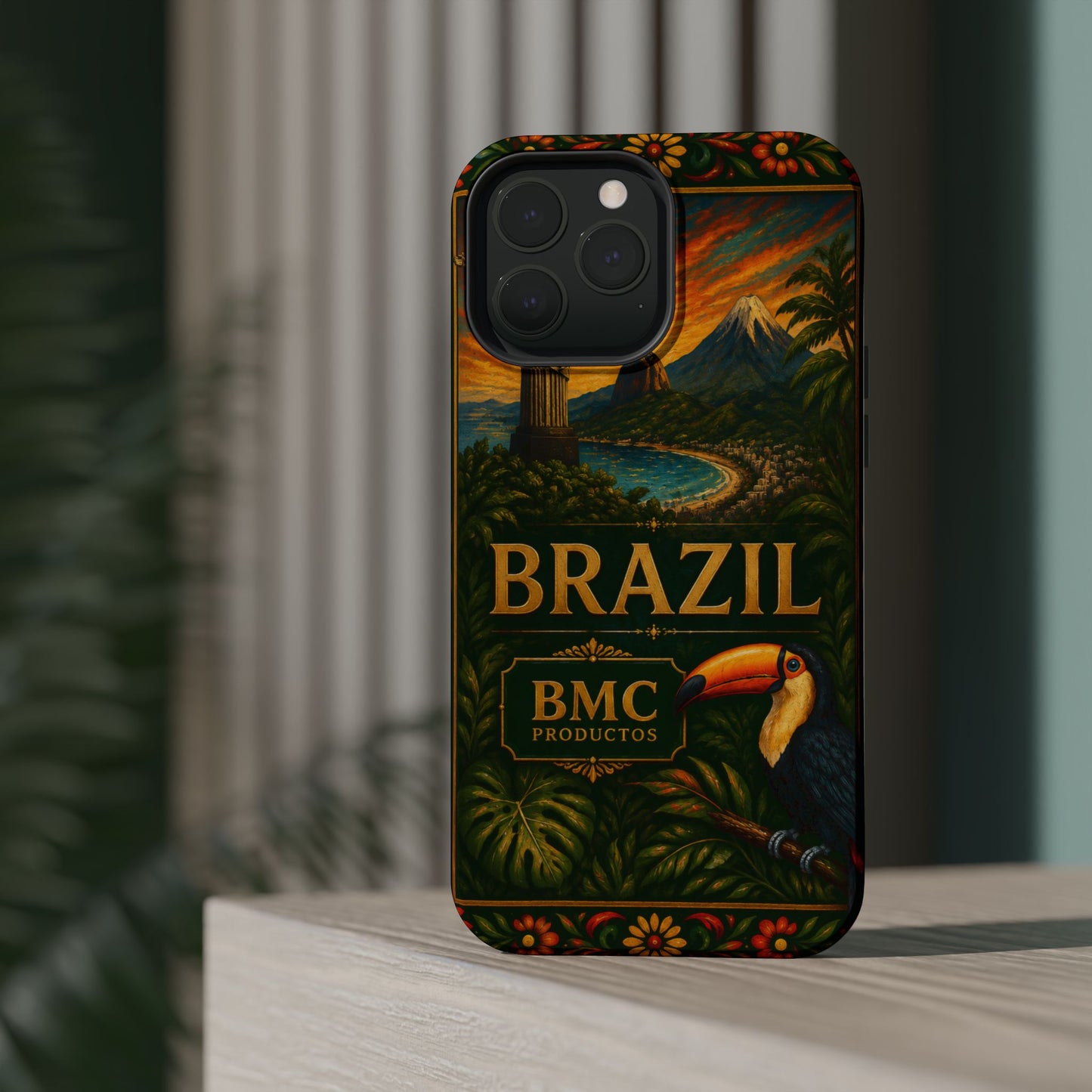 "Funda Magnética Reforzada Magnética Reforzada Brasil: Ritmo, Naturaleza y Alegría Infinita 🎶🌴🏖️"