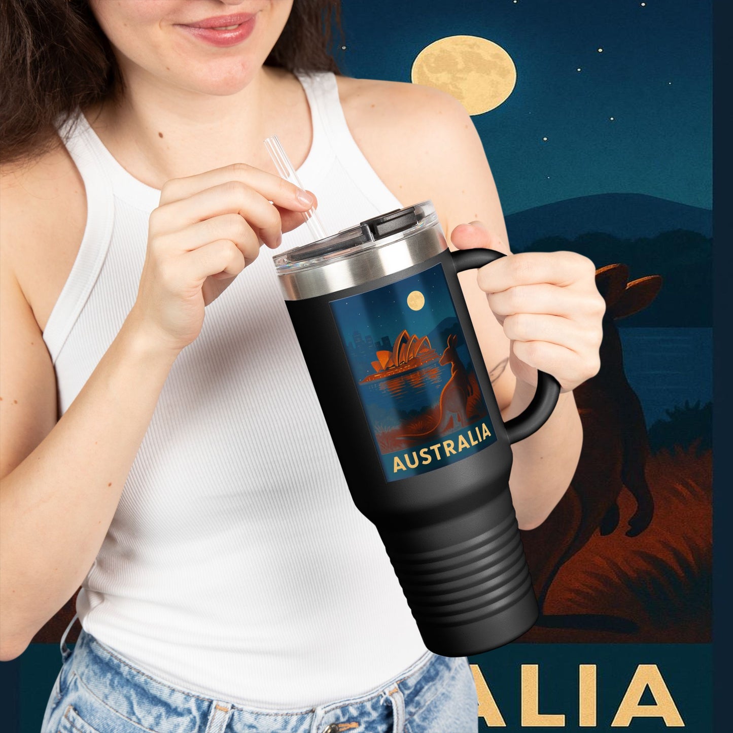 "Australia Insulated Travel Mug🌞 – Land of natural wonders and free spirit"