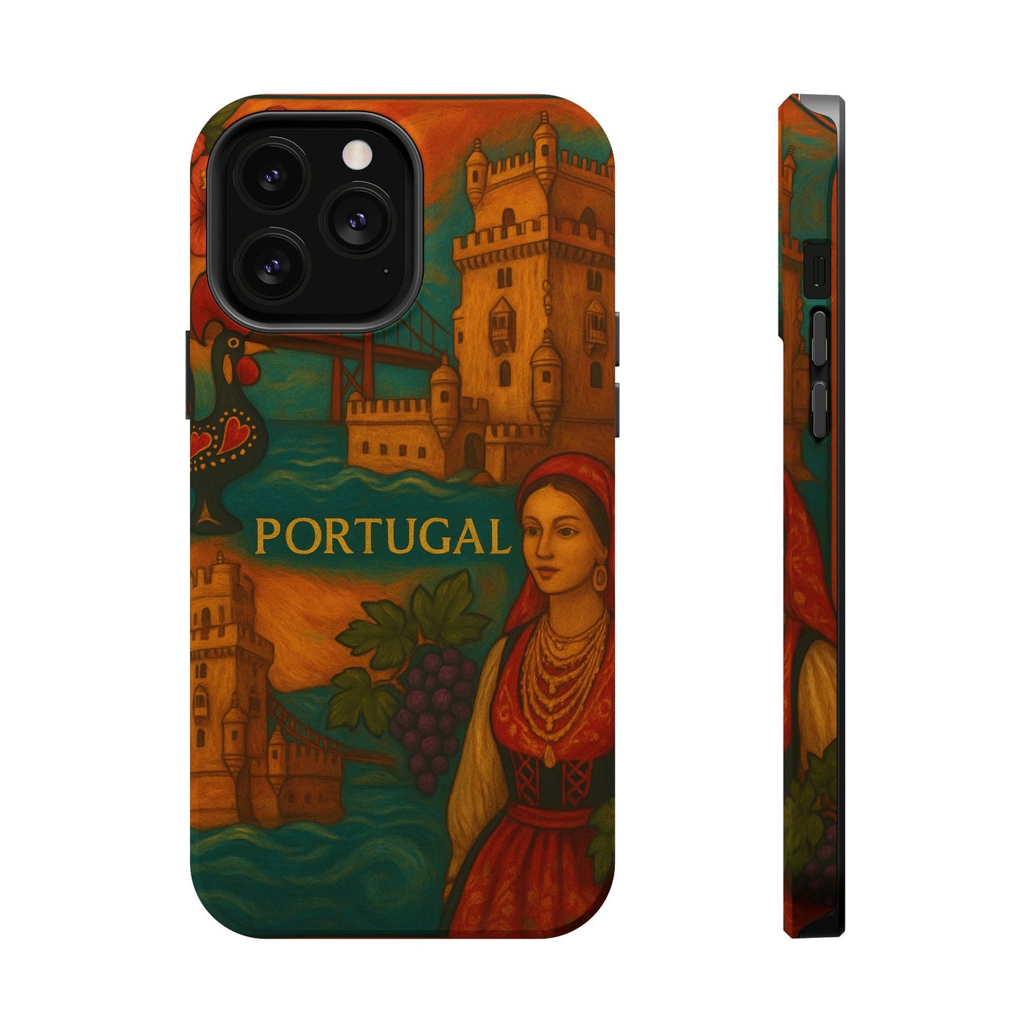 "Funda Magnética Reforzada Magnética Reforzada Portugal: Encanto Atlántico, Fados y Azulejos 🌊🎶🧿"