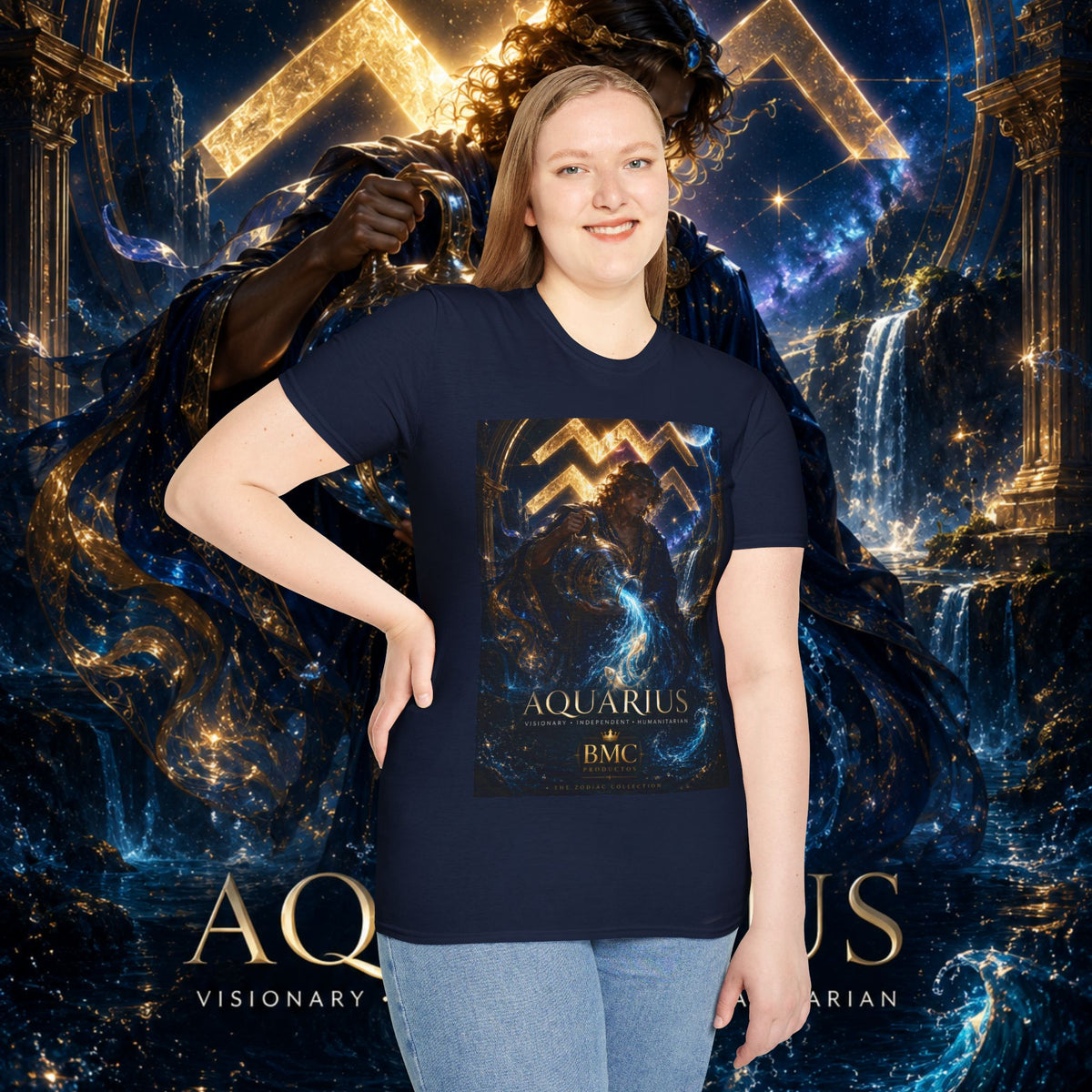 "Camiseta ♒ ACUARIO – El Visionario del Cielo y el Agua"