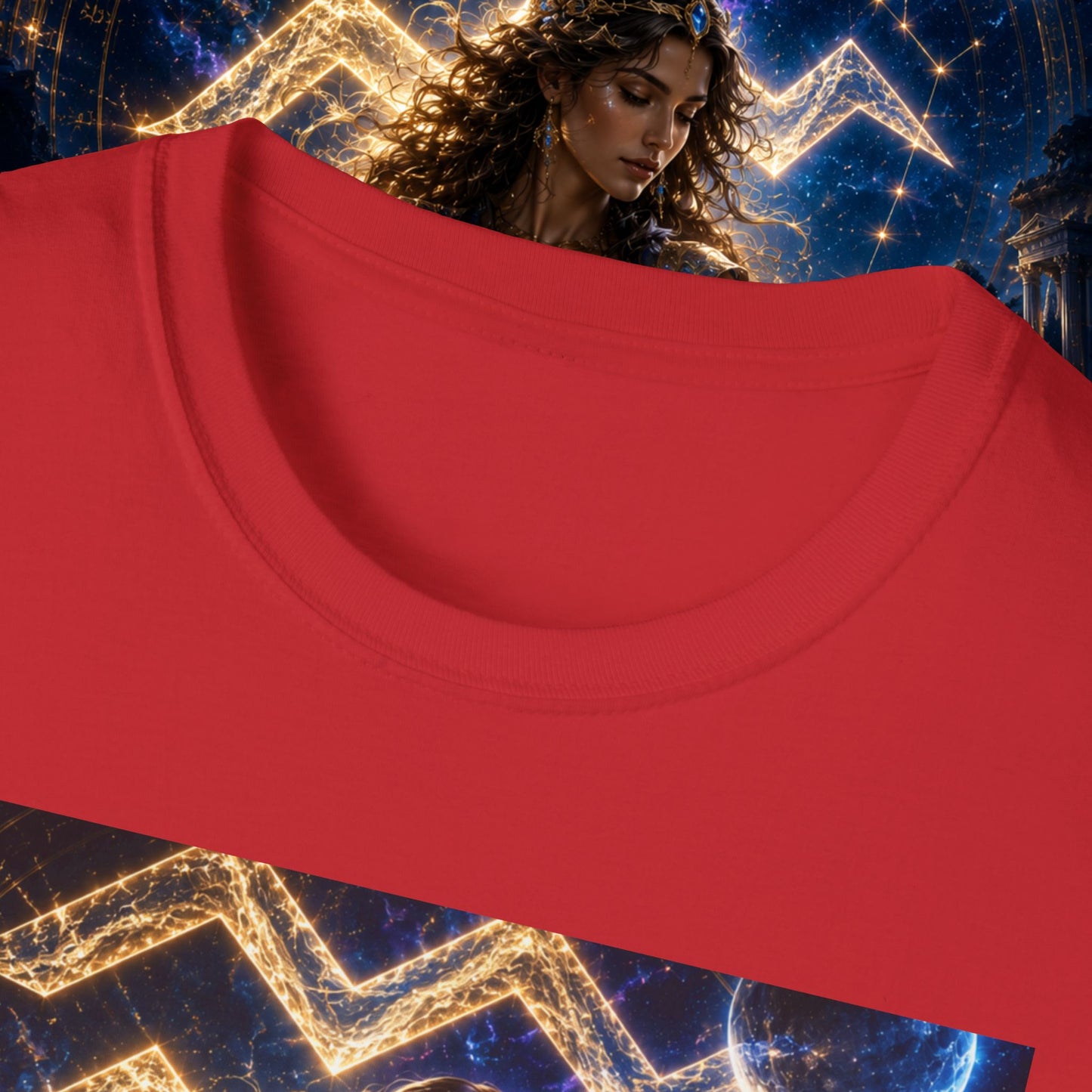 "Camiseta ♒ ACUARIO M– La Visionaria del Cielo y el Agua"
