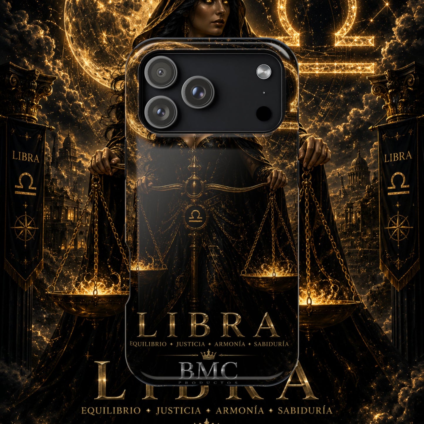 "Funda Magnética Reforzada libra– La Guardiana del Equilibrio"