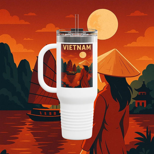 "taza de Viaje Aislada Vietnam: Tradición, Naturaleza y Leyendas Ancestrales 🎋🏯🐉"