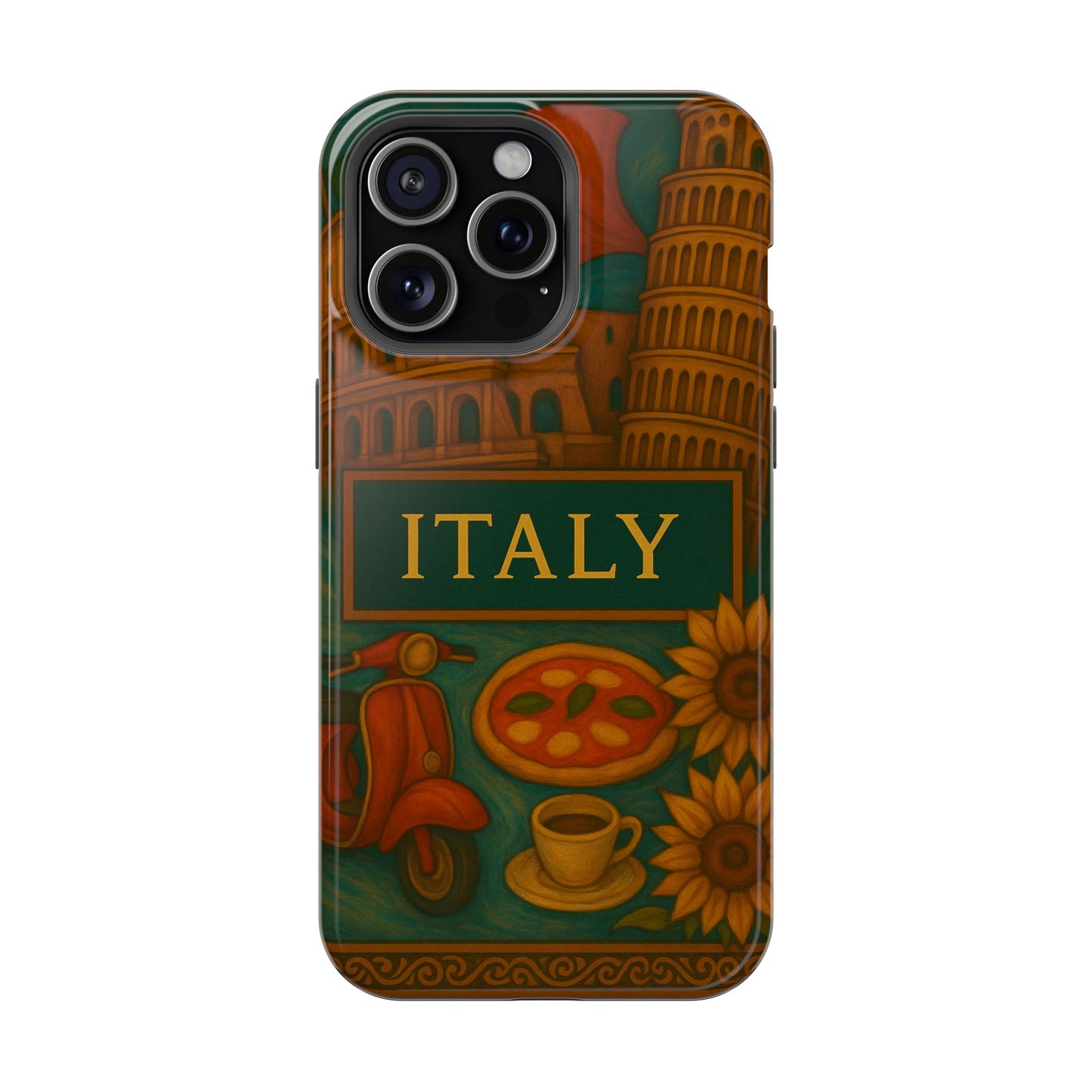 "Funda Magnética Reforzada Magnética Reforzada Italia: Arte, Pasión y Sabores Eternos 🎨🍝🏛️"