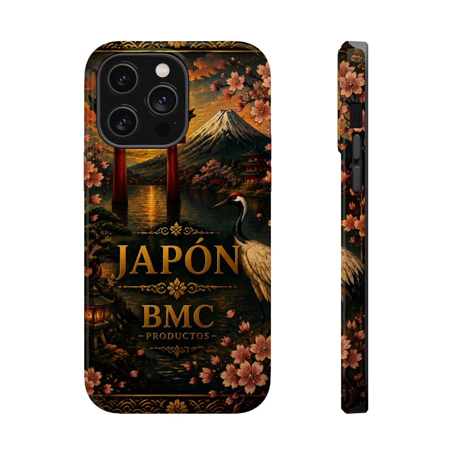 "Funda Magnética Reforzada Japón: Tradición entre Cerezos y Montañas 🌸⛩️🗻"