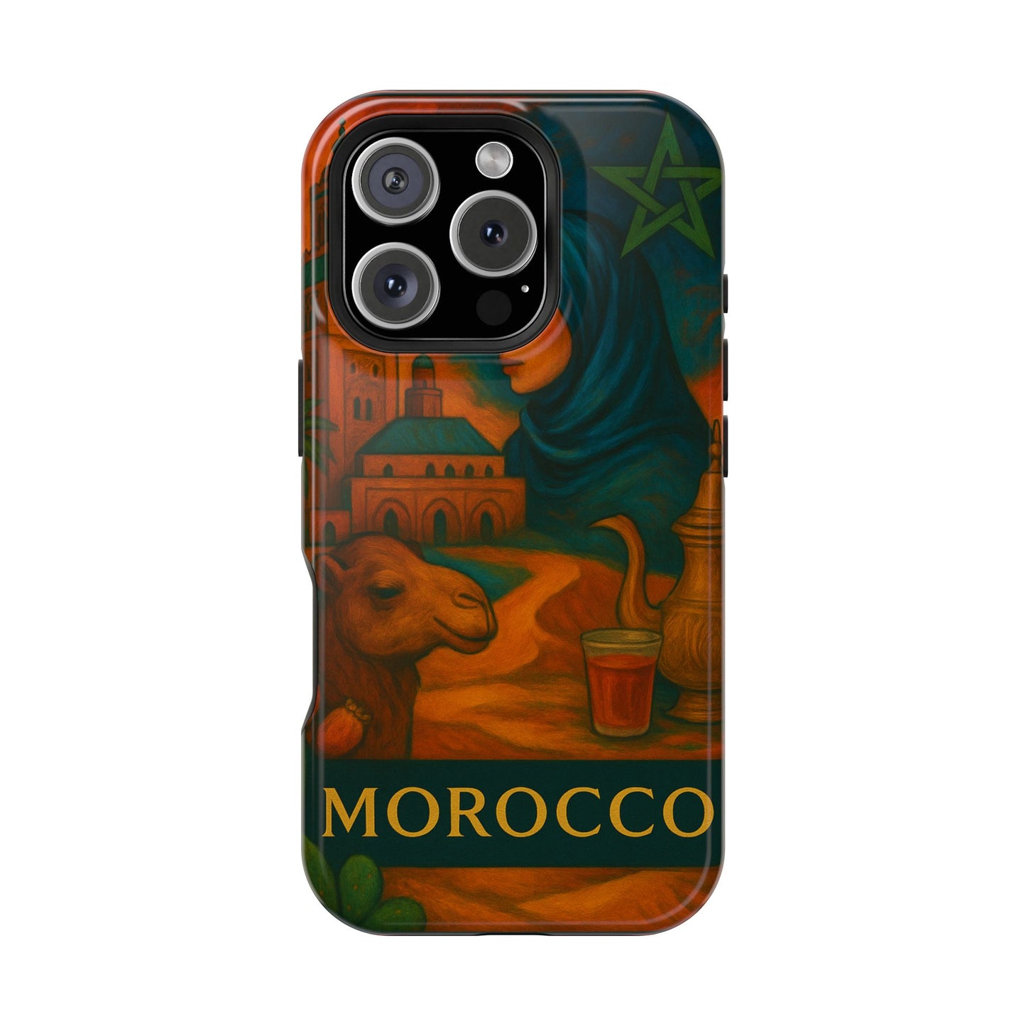"Funda Magnética Reforzada Magnética Reforzada Marruecos: Magia del Desierto y Ciudades de Mil Colores 🐪🏜️🕌"