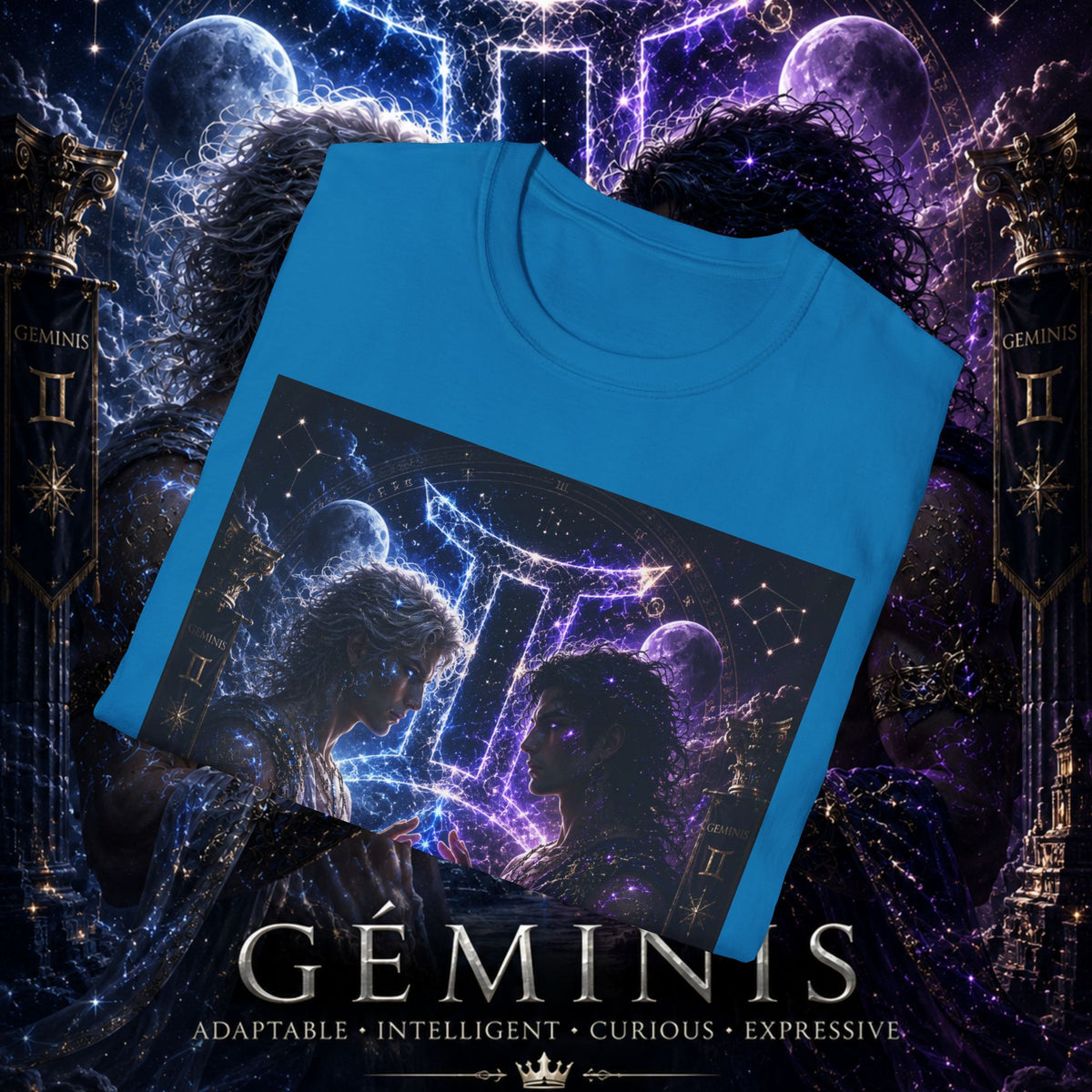"Camiseta ♊ Géminis — Reflejo del alma dividida"