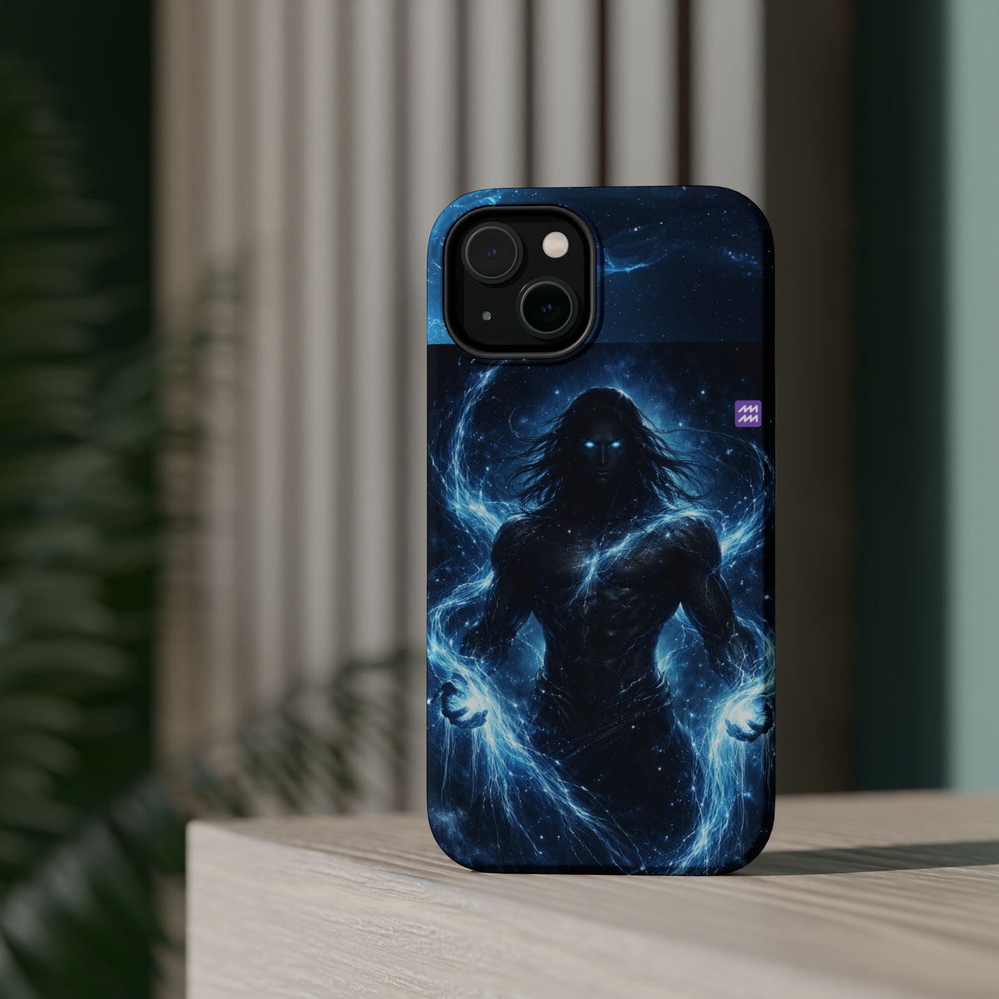 "Funda Magnética Reforzada♒ ACUARIO – El Visionario del Cielo y el Agua"
