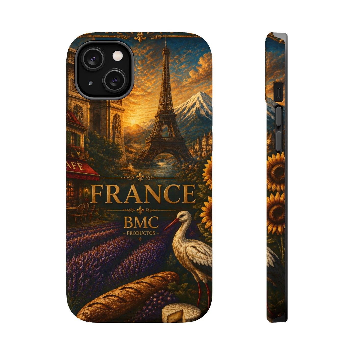 "Funda Magnética Reforzada Francia: Romance bajo la Luna 🌙🗼✨"