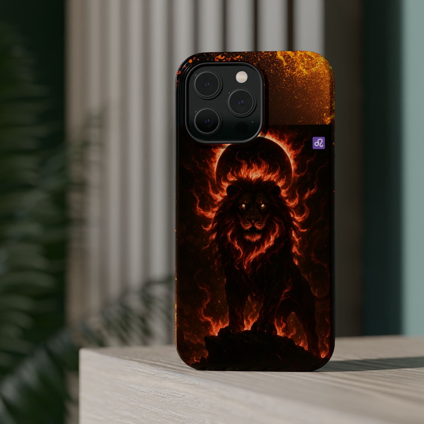 "Funda Magnética Reforzada ♌ Leo — Soberano del fuego eterno"