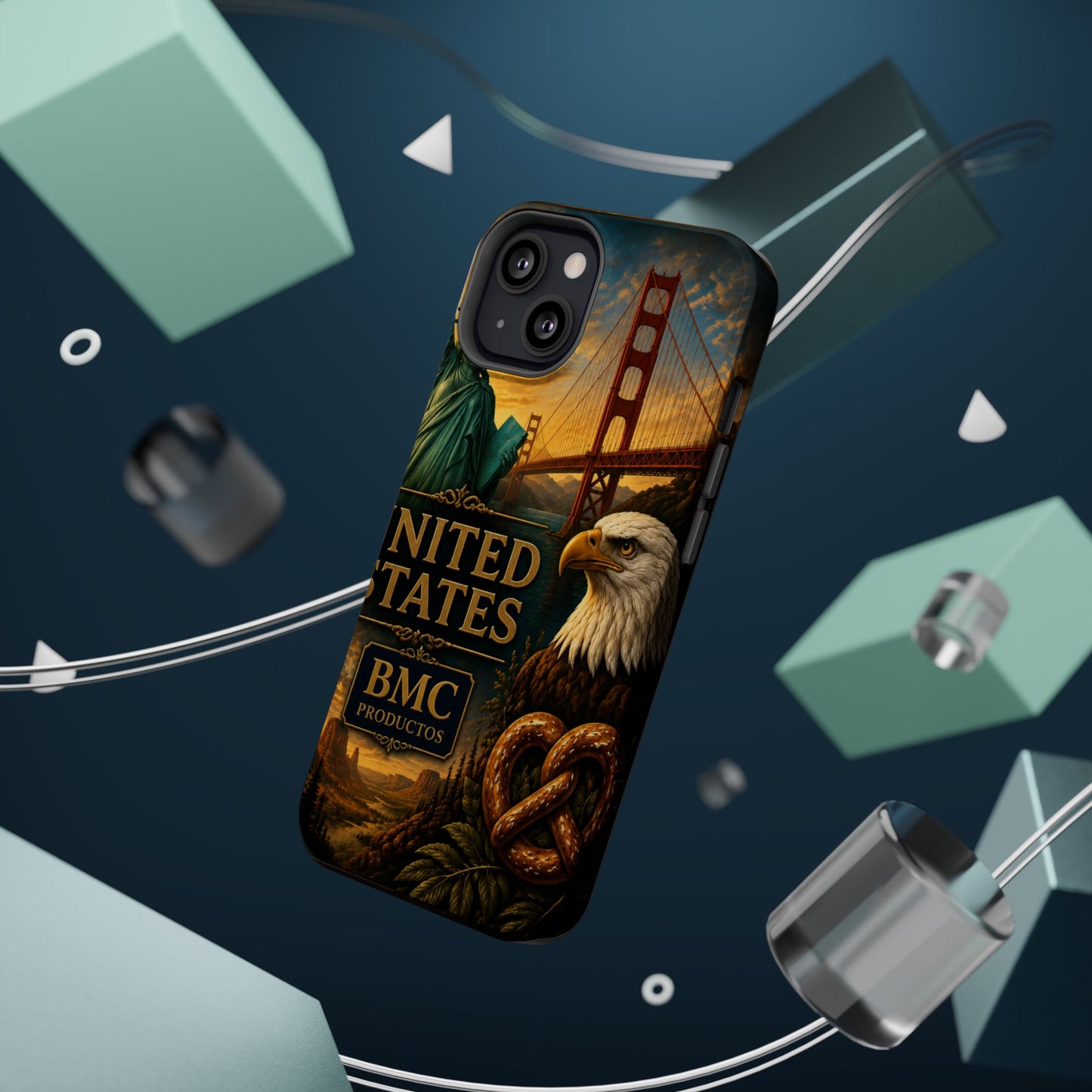 "Funda Magnética Reforzada Estados Unidos: Sueños, Libertad y Grandes Horizontes 🗽🏜️🌆"