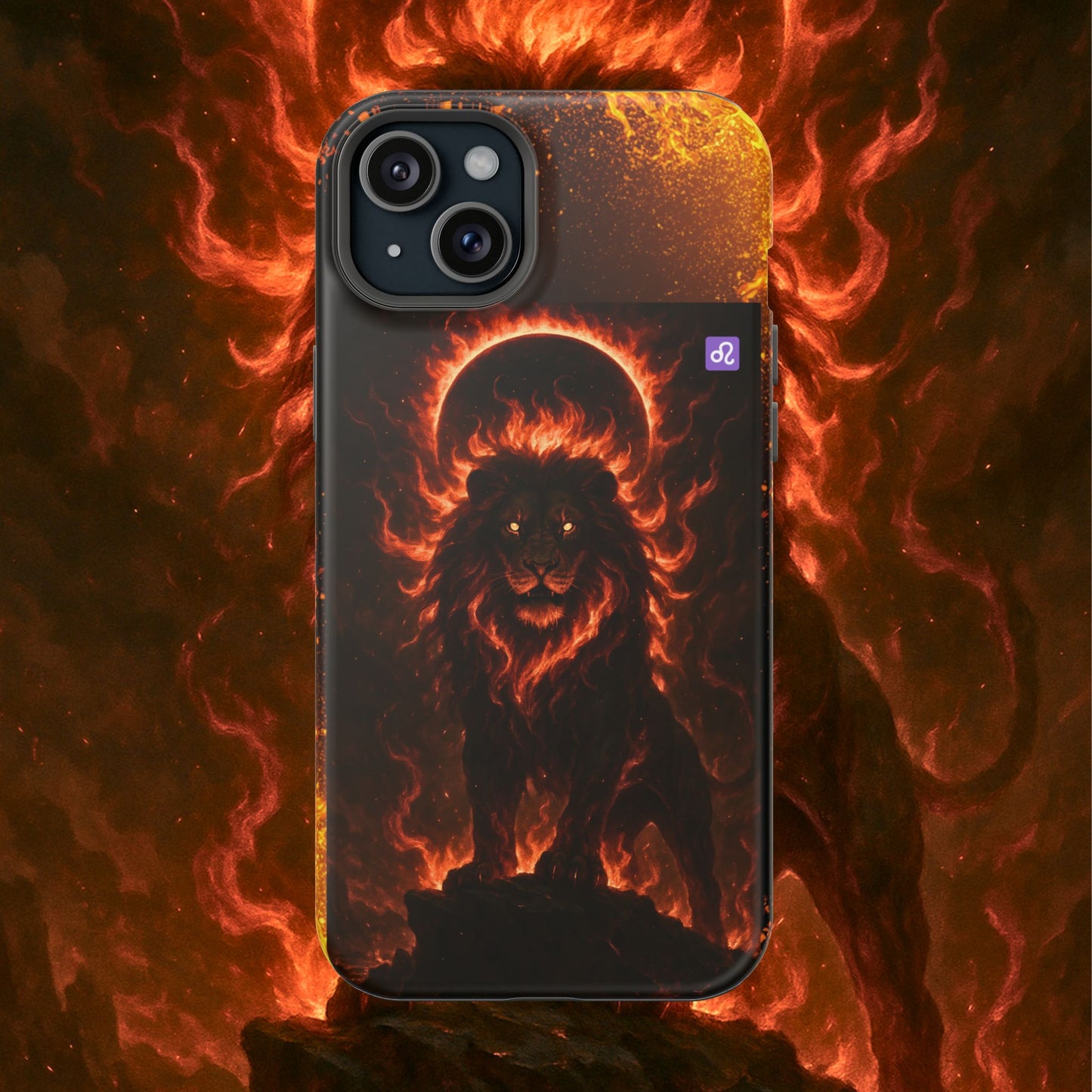 "Funda Magnética Reforzada ♌ Leo — Soberano del fuego eterno"