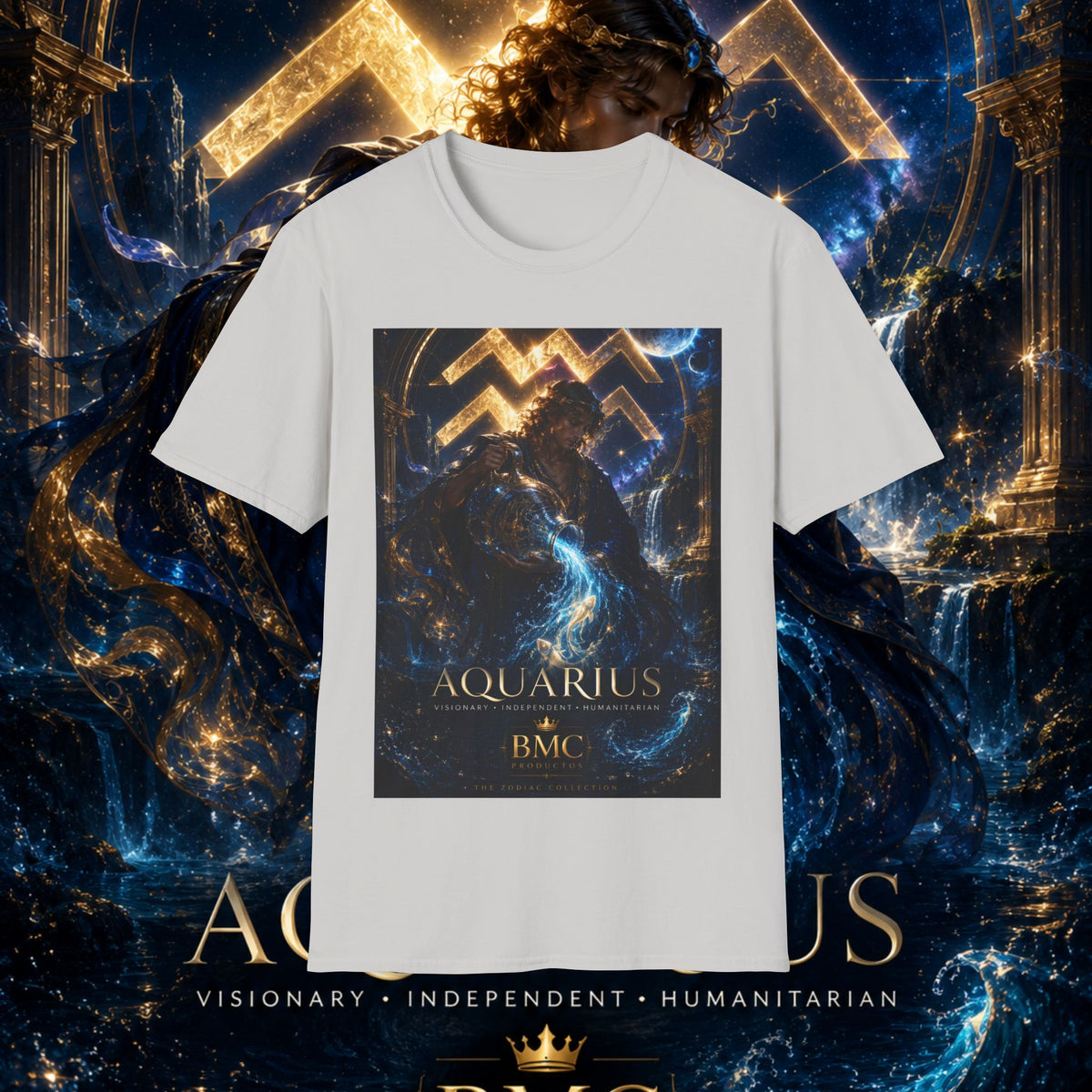 "Camiseta ♒ ACUARIO – El Visionario del Cielo y el Agua"