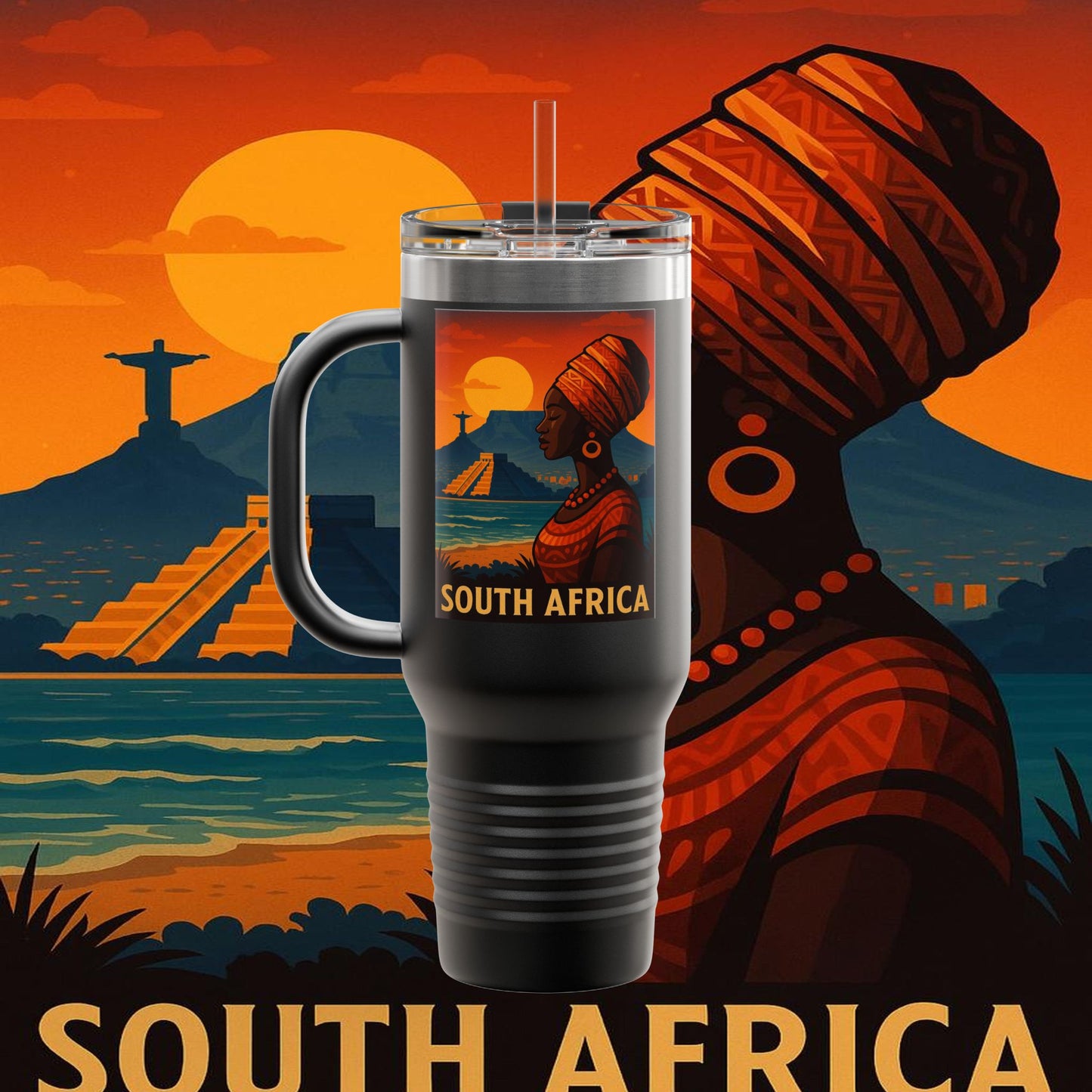 "South Africa Insulated Travel Mug 🌍 – A world of adventure and diversity"