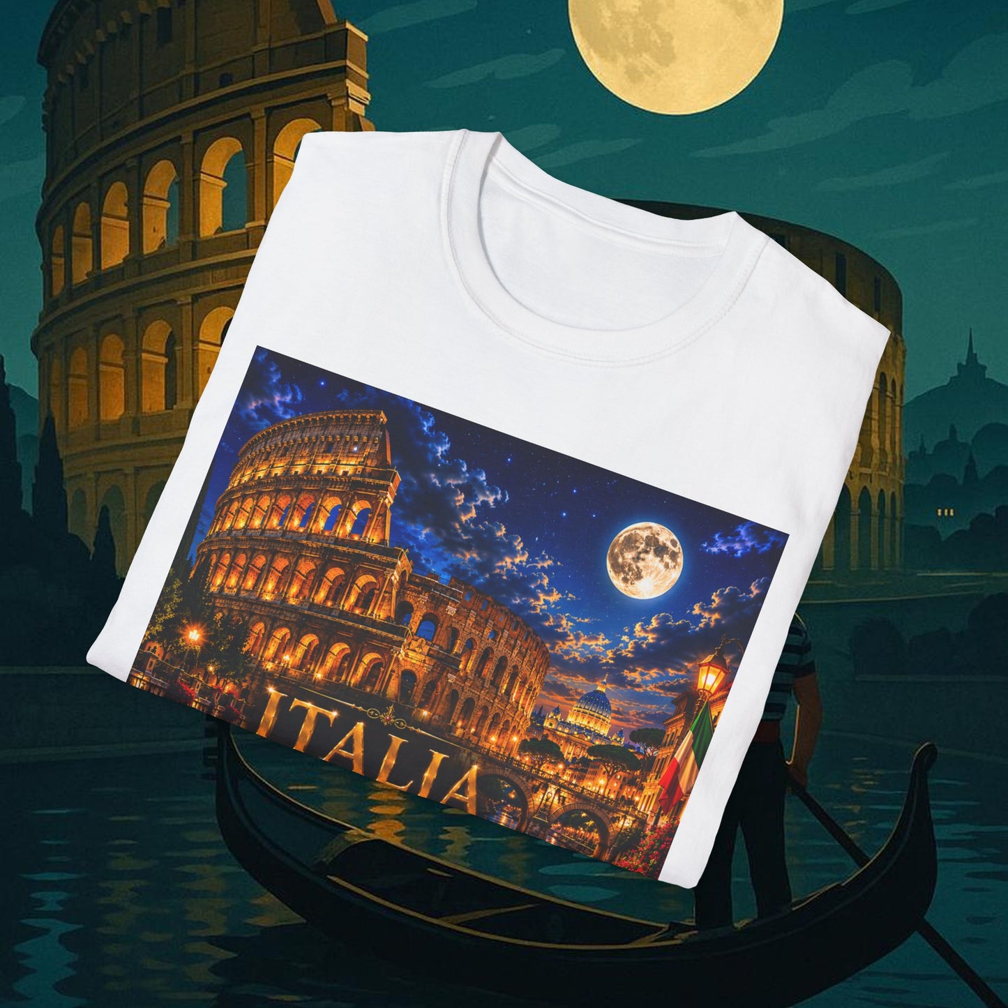 "Camiseta  Italia: Arte, Pasión y Sabores Eternos 🎨🍝🏛️"