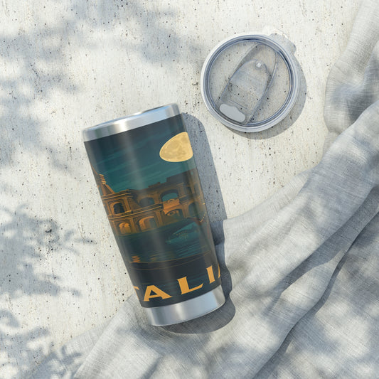 "Vaso Térmico Vagabond 20oz Italia: Arte, Pasión y Sabores Eternos 🎨🍝🏛️"