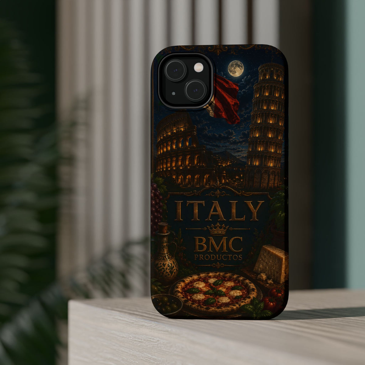 "Funda Magnética Reforzada Magnética Reforzada Italia: Arte, Pasión y Sabores Eternos 🎨🍝🏛️"