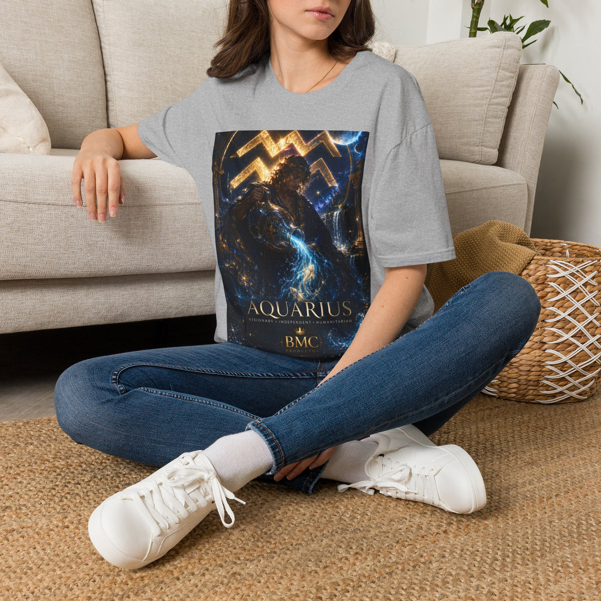 "Camiseta ♒ ACUARIO – El Visionario del Cielo y el Agua"